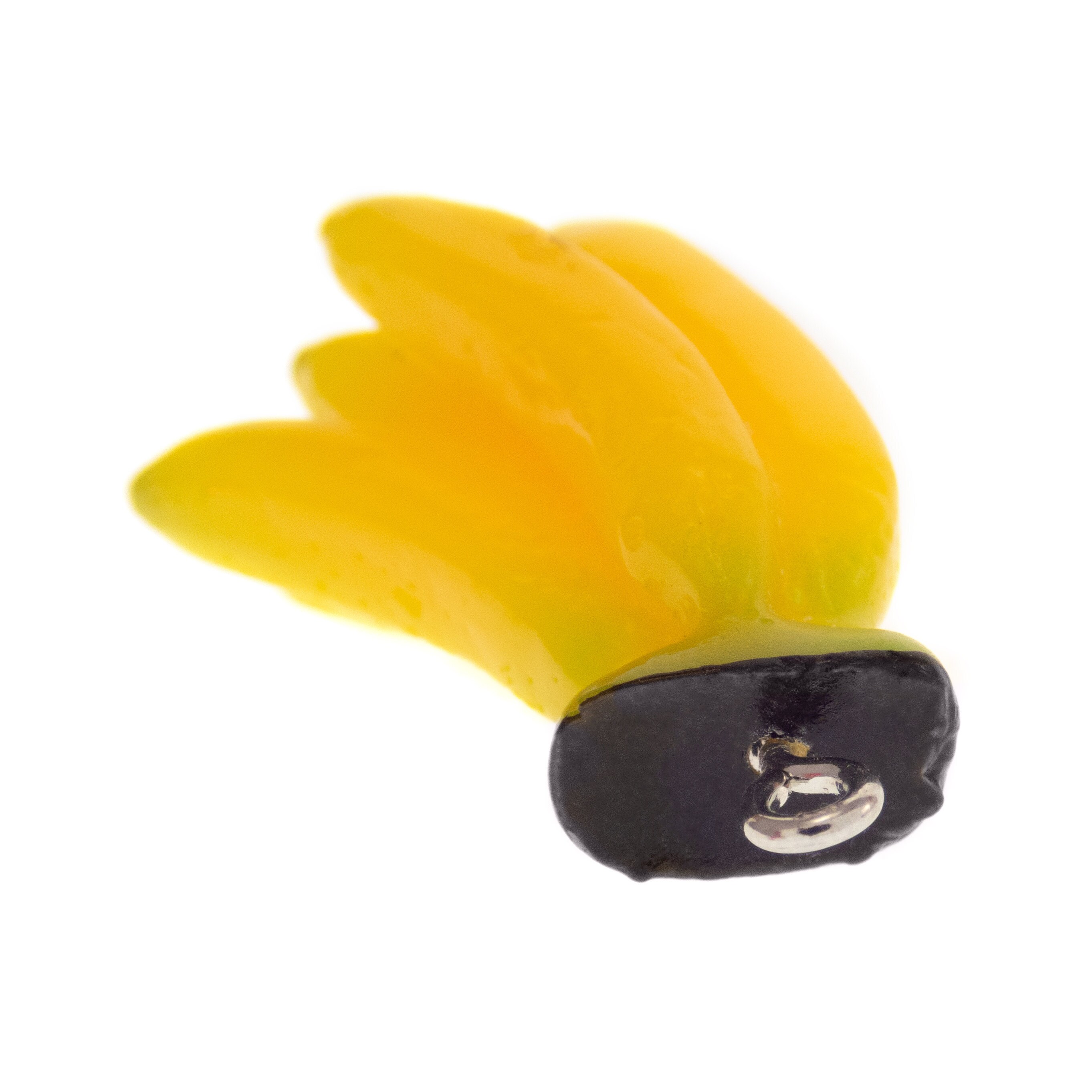 Banana Fruit Earrings Yellow. Cute Novelty Dangle Earrings