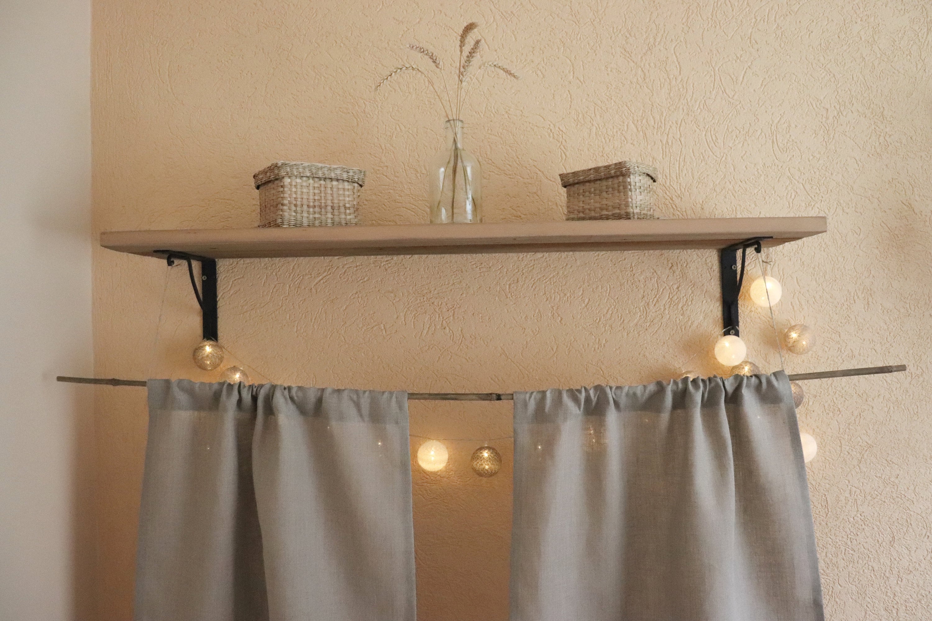 Linen cafe curtains