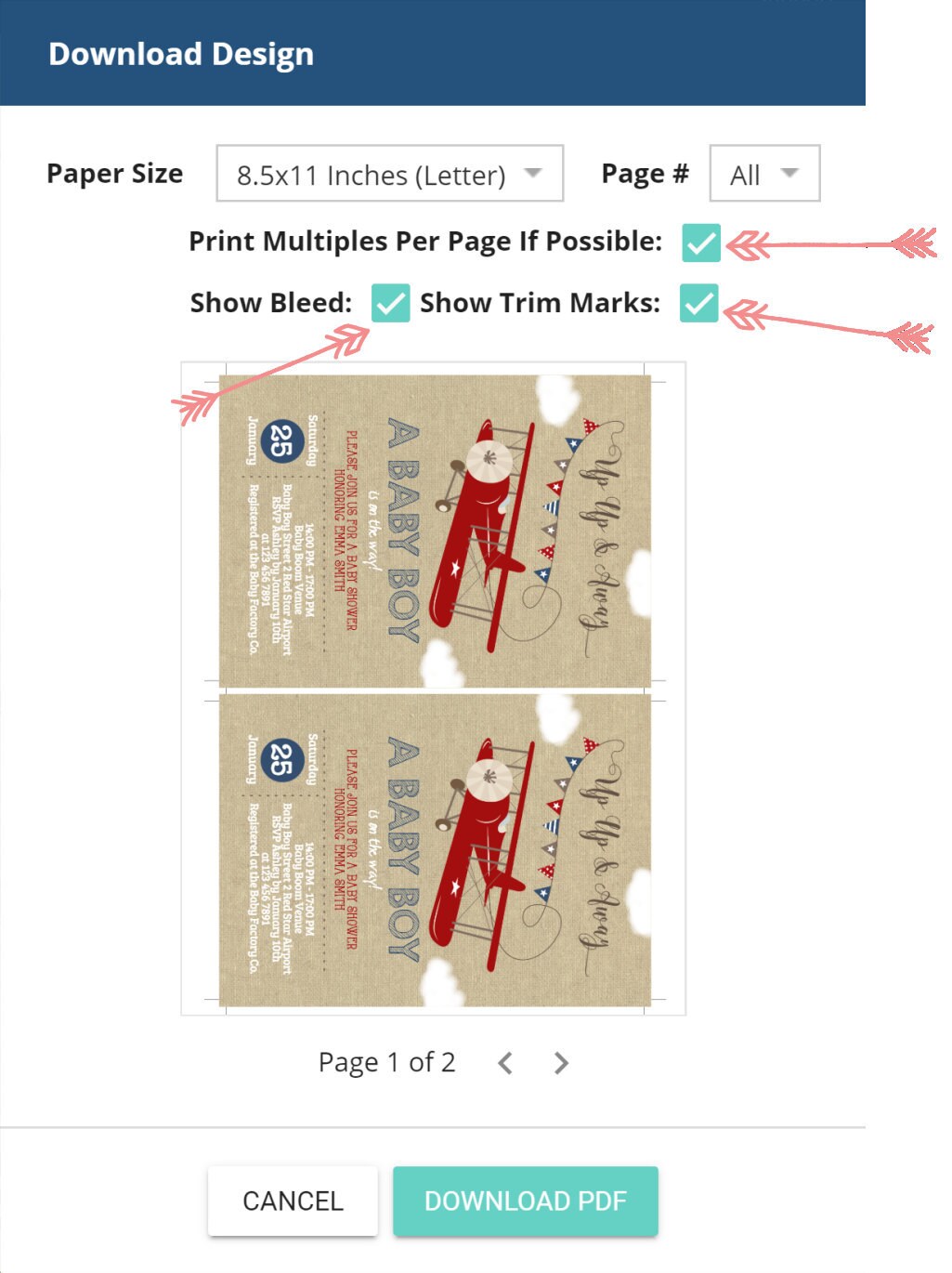Printing Corjl Instructions | Little Printables Shop