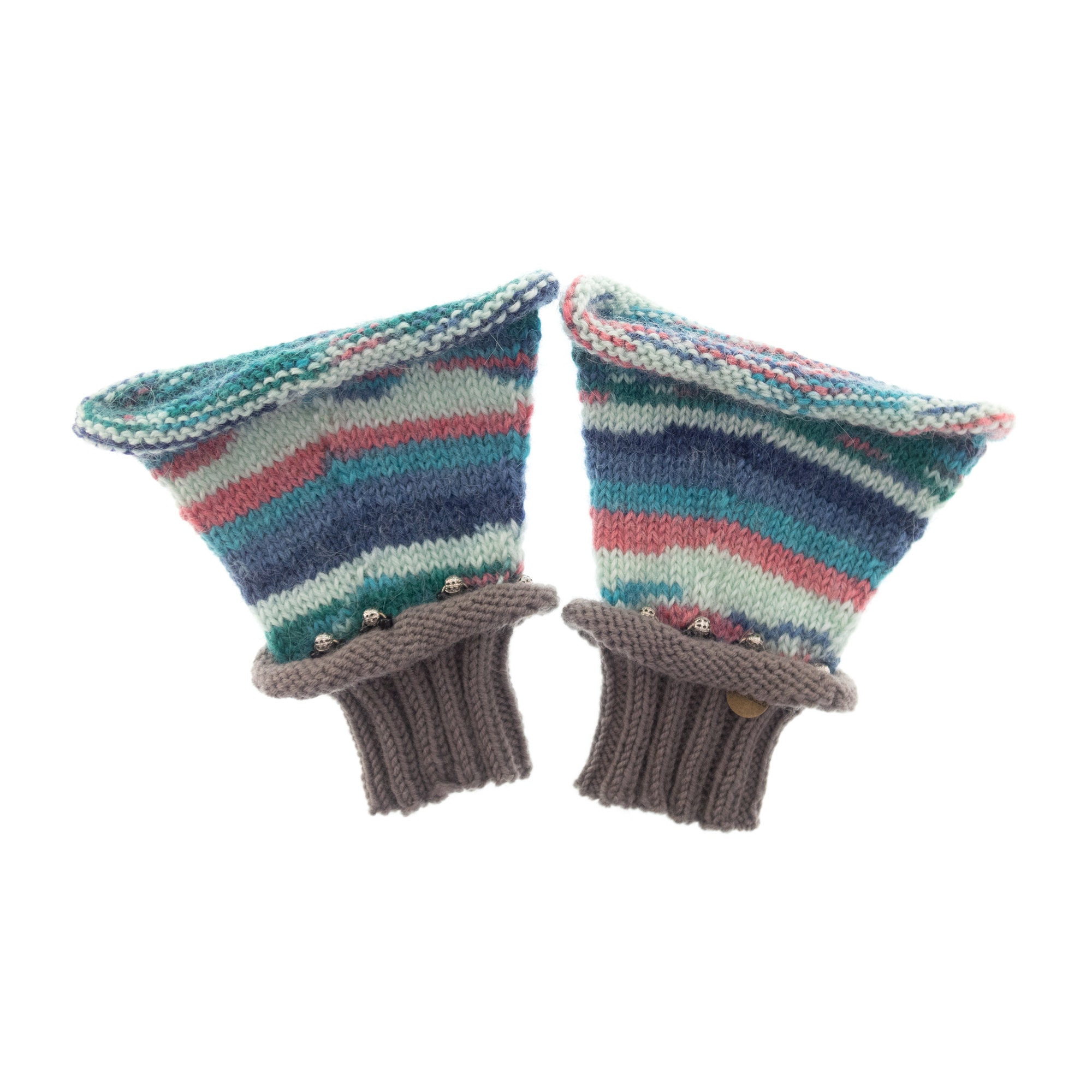 handmade mittens gloves for women, winter cable knit gloves