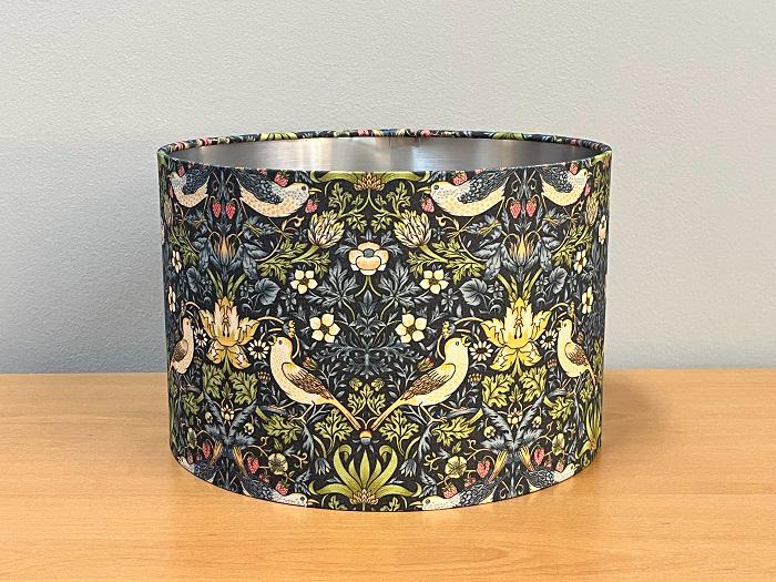 Handmade Lampshade featuring William Morris Strawberry Thief Pattern