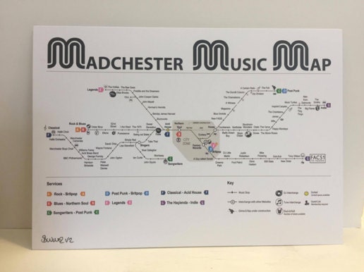 madchester music map - northern quarter gallery