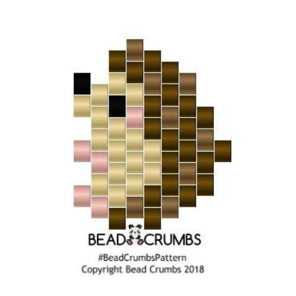 Mini Hedgehog Bead Chart by Bead Crumbs