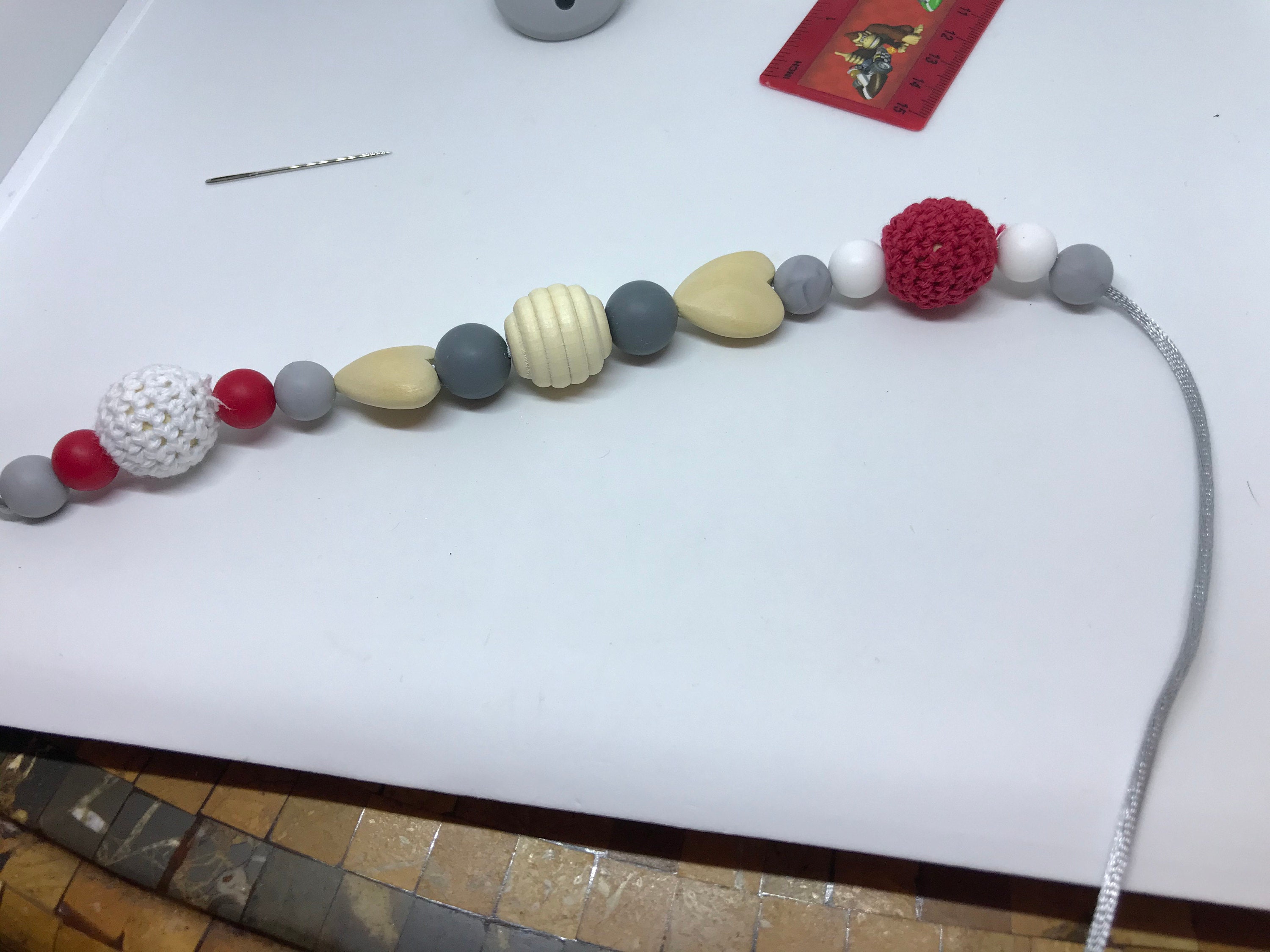 All of the beads are strung