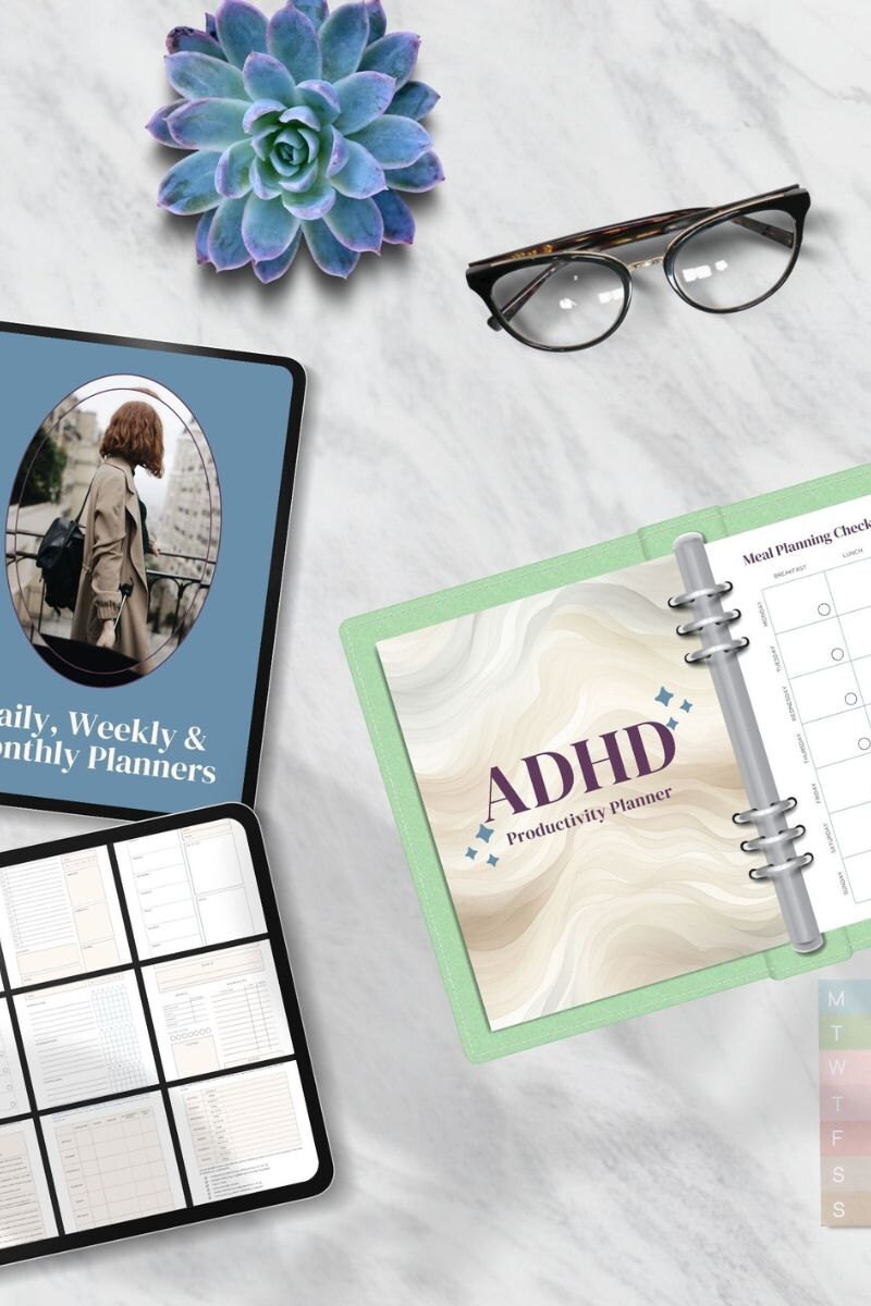 ADHD Planner Printable ADHD Worksheets Printable Executive Functioning Worksheets ADHD Printables ADHD in Adults Mini eBook Customizable Canva Template Editable Planner