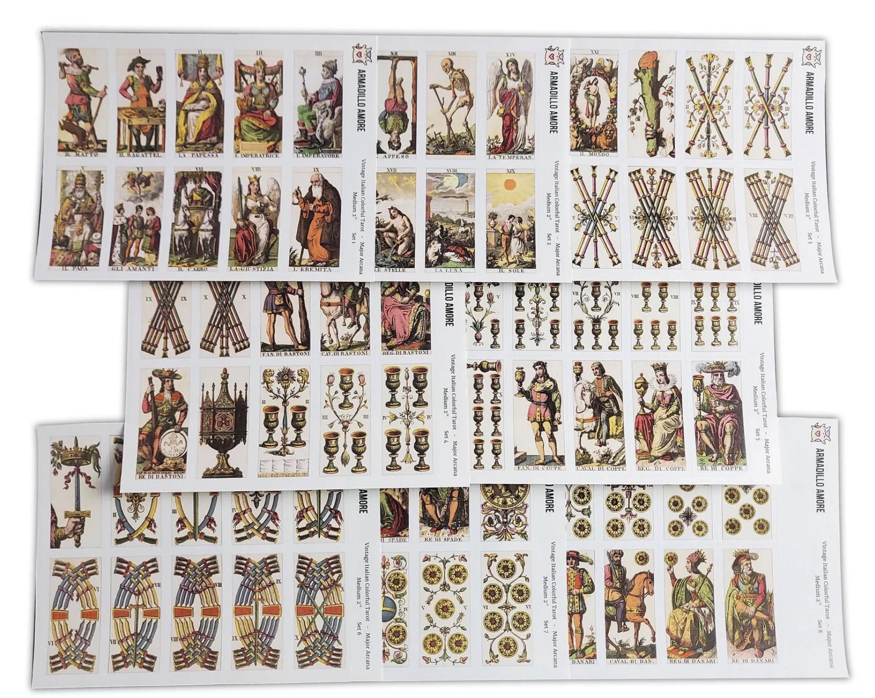 Vintage Carlo Della Rocca Classic Tarot Card Stickers (2.25 inch)