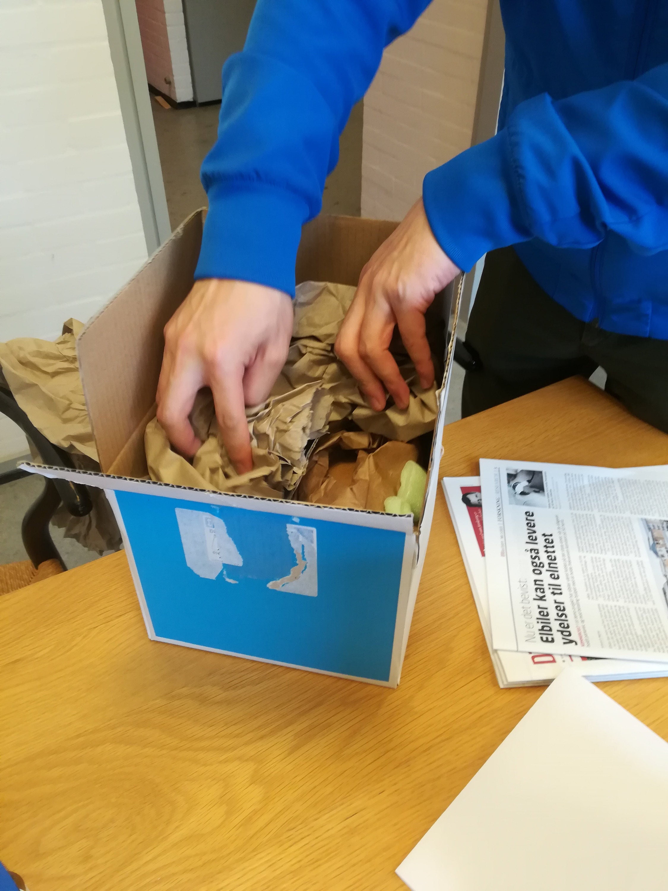 Packing a product for a customer