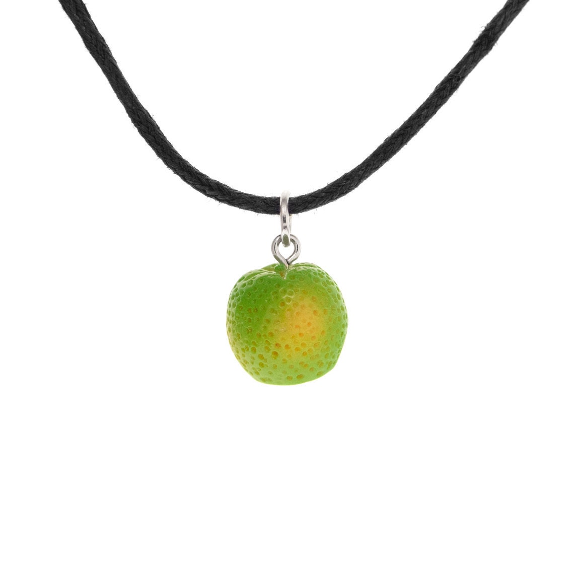 Lime Fruit Necklace for Woman, Mom. Orange Fruit Green