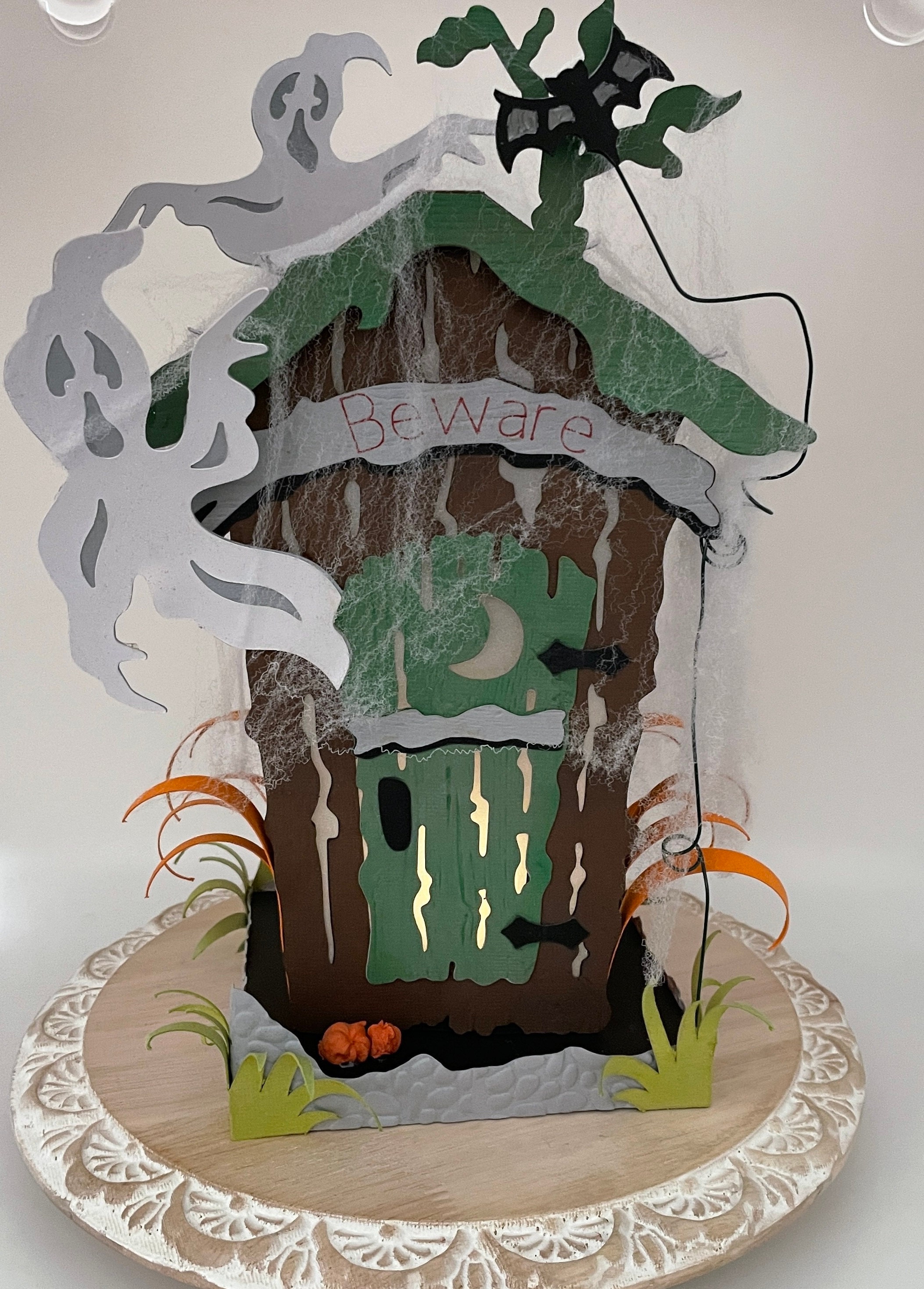 Lighted Haunted Outhouse