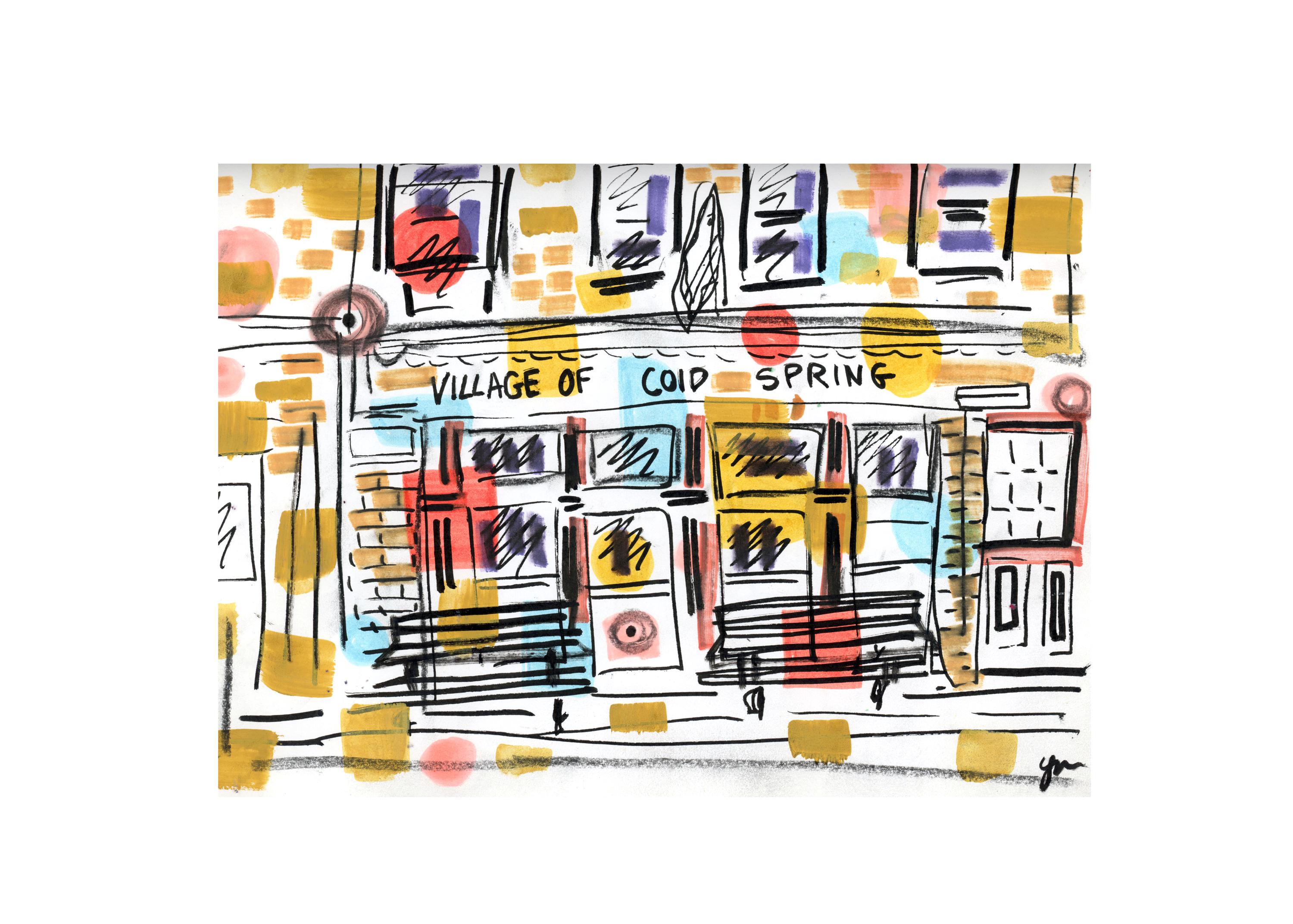 cold spring abstract illustration