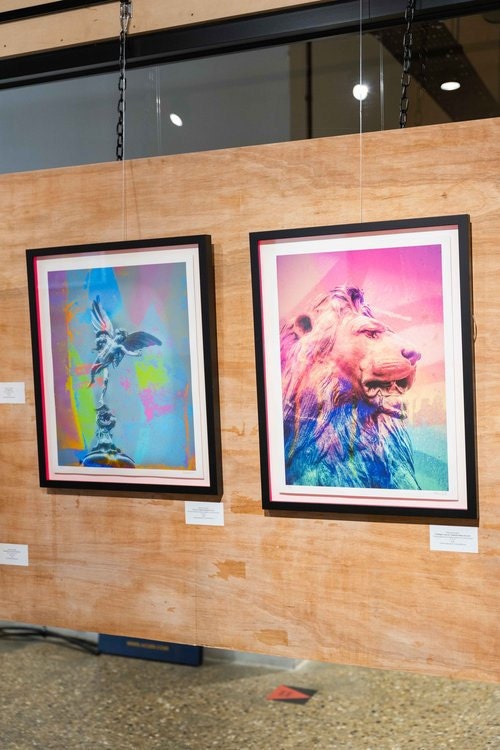 Eros (i) and Trafalgar Lion (i) exhibited at the Holy Art Gallery London in October 2022