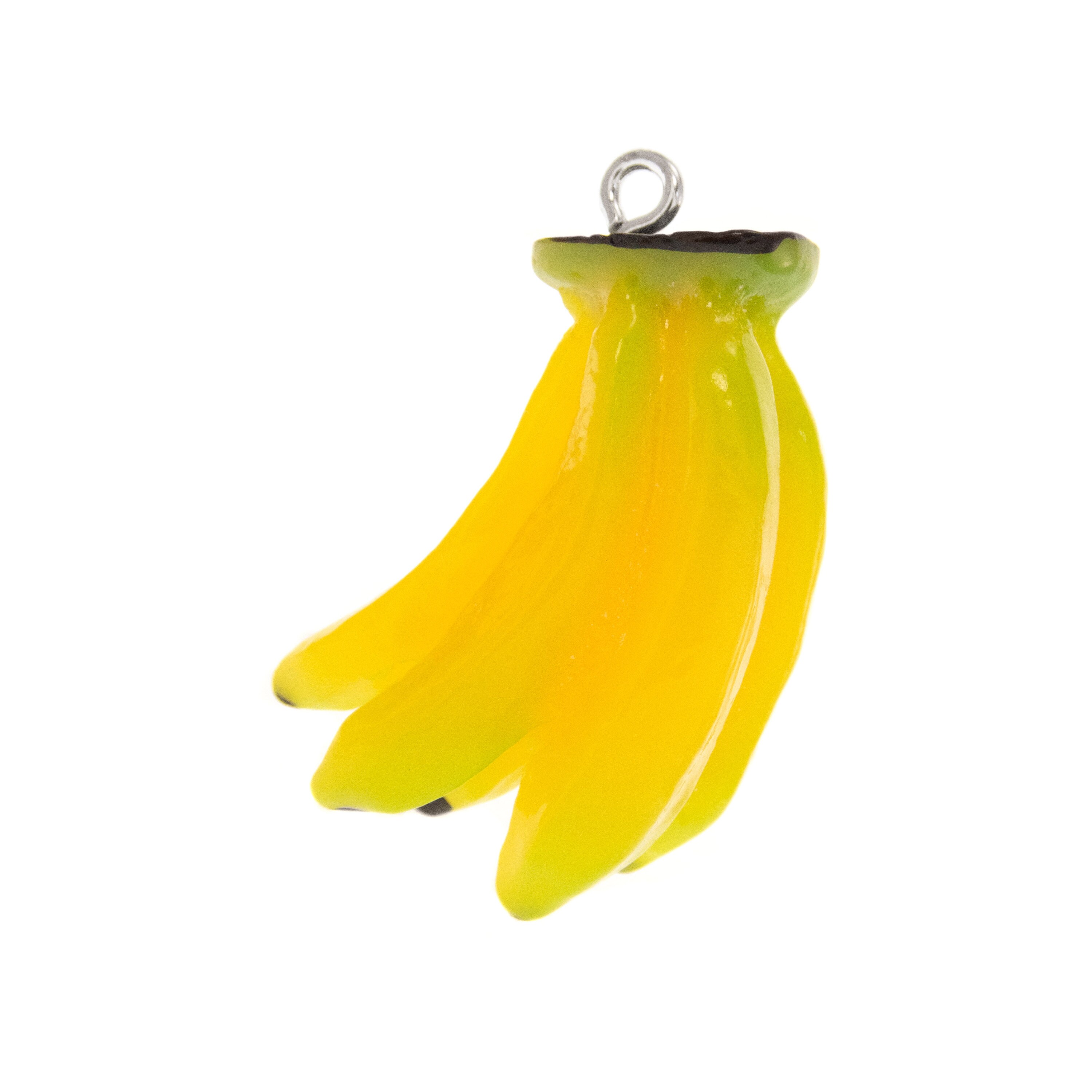 Banana Fruit Earrings Yellow. Cute Novelty Dangle Earrings