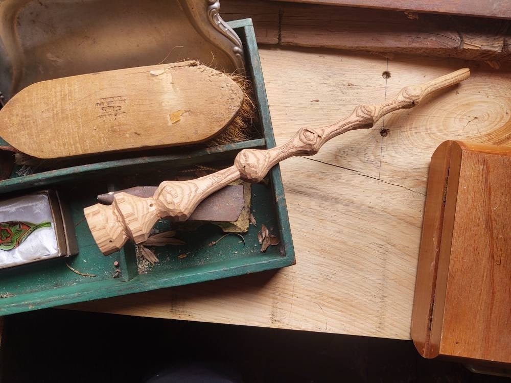 Wands always start off increadibly blocky. But the rule is, you can always remove material, but you cant put it back on.