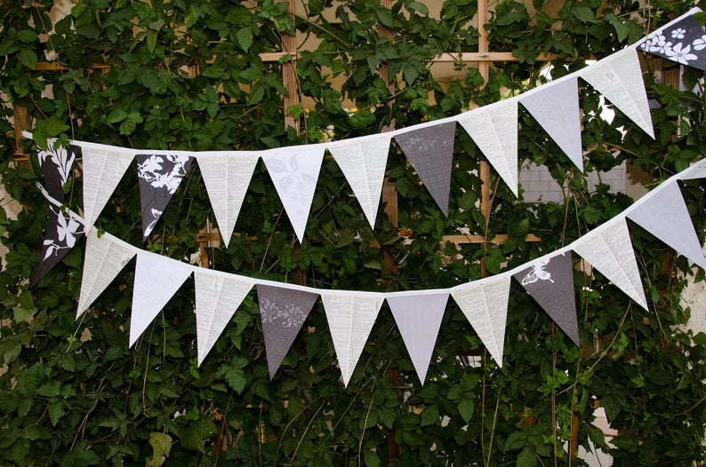 Black and grey bunting