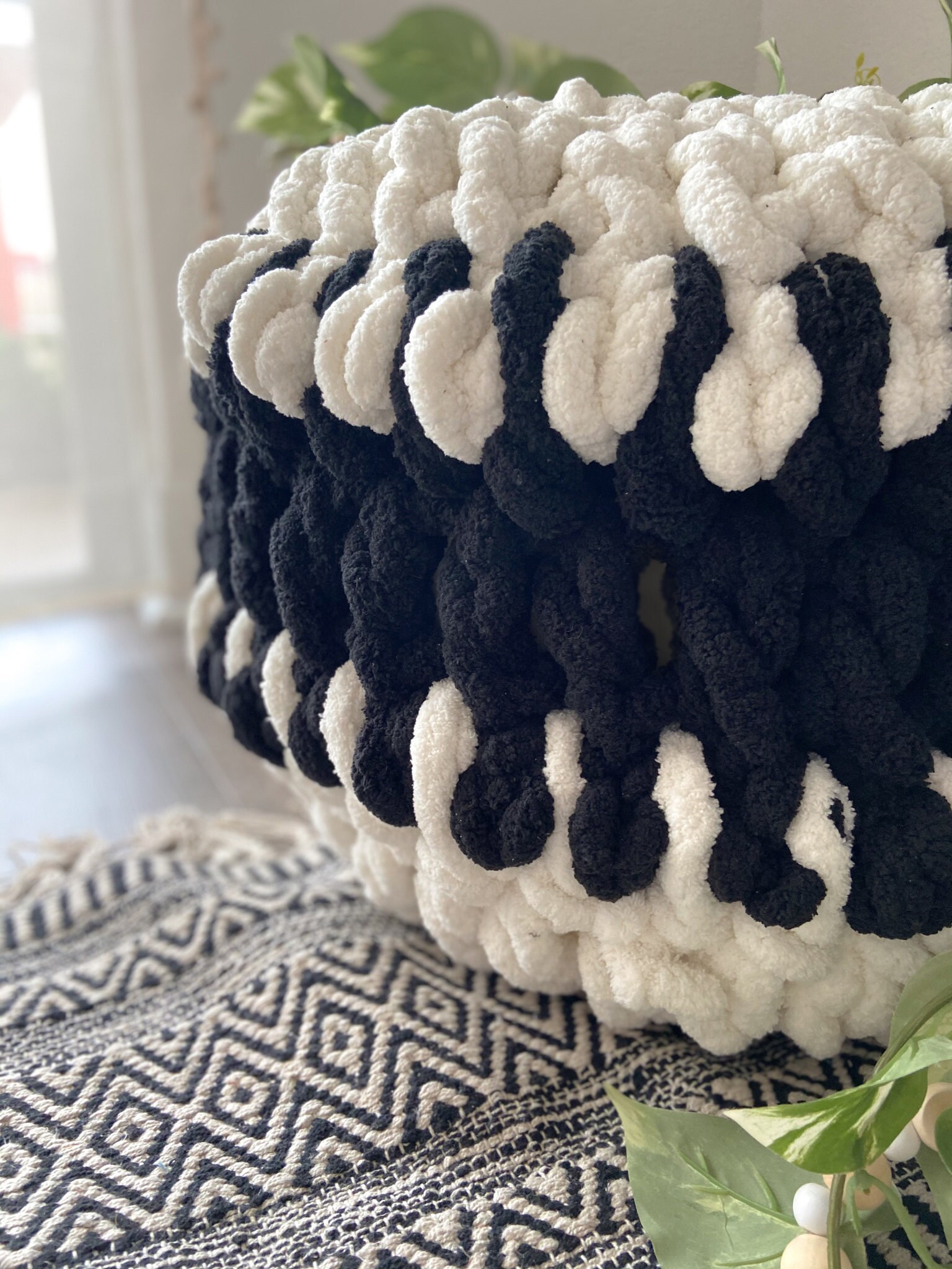 Large Crochet Pouf Free pattern