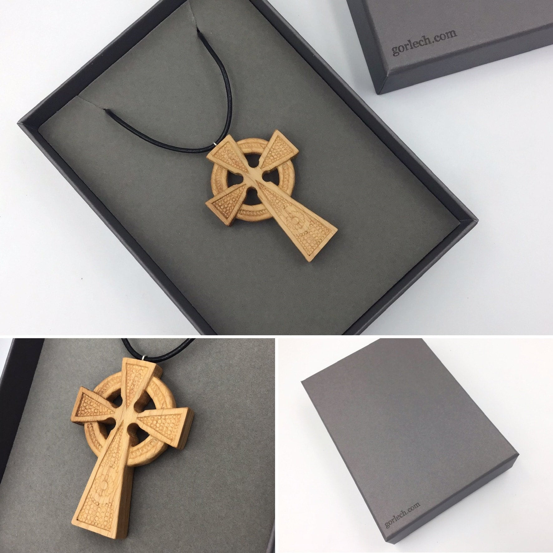 Celtic Cross pendant - hand carved by Paul from Gorlech UK
