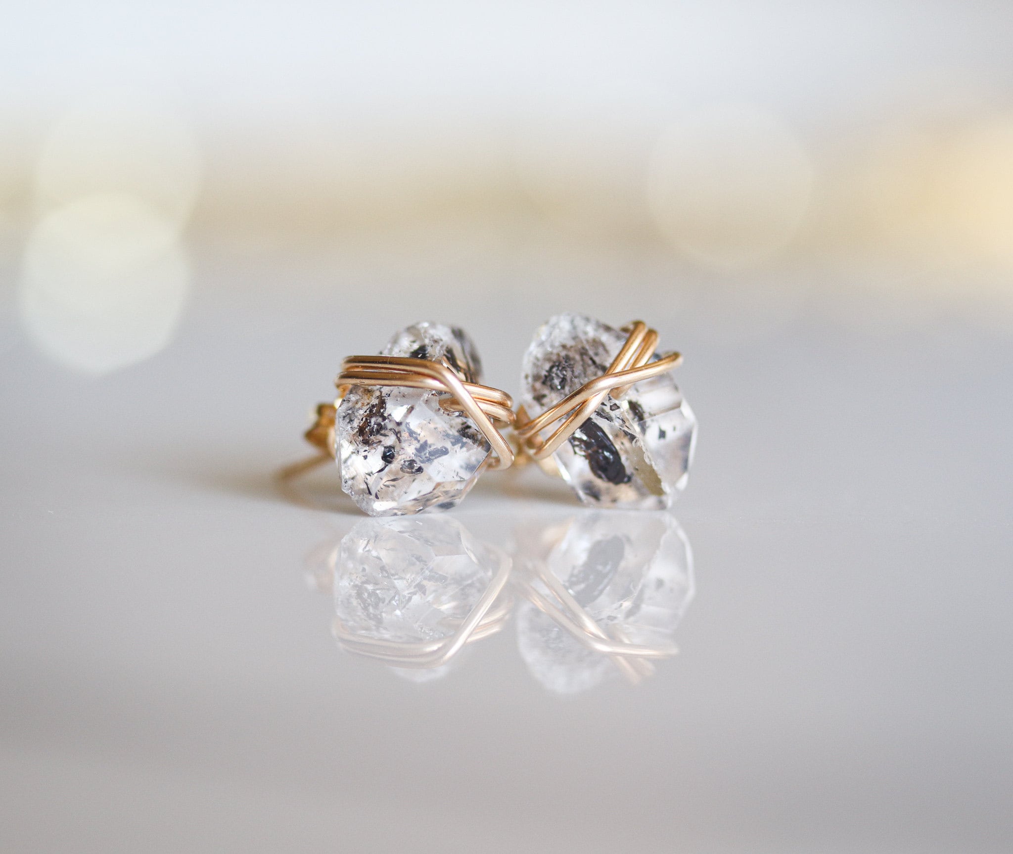 Herkimer Diamond Stud Earrings