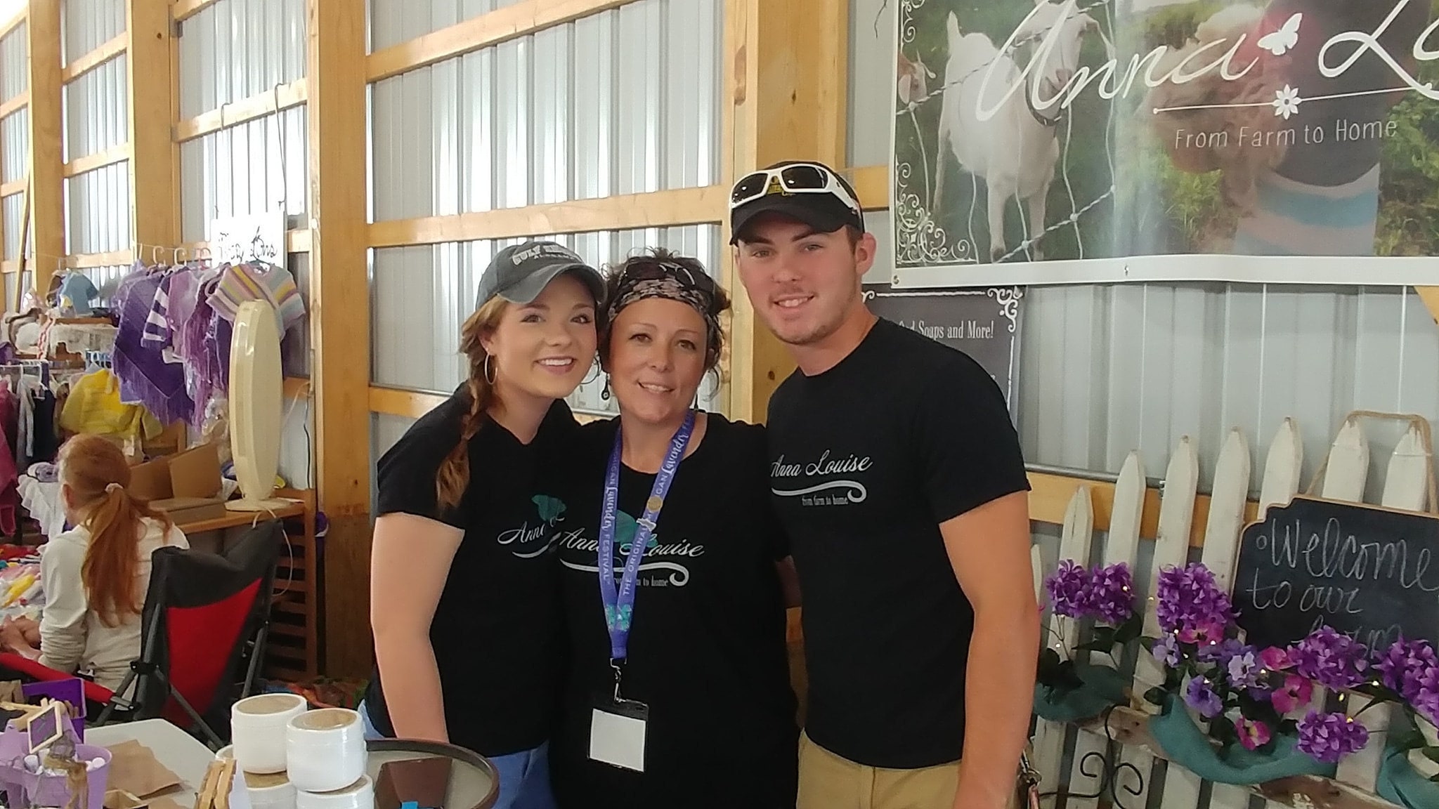 MY SON AND DAUGHTER IN LAW HELPING OUT AT THE MI LAVENDER FEST 2019