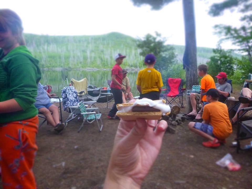 Camping up north. Smores!