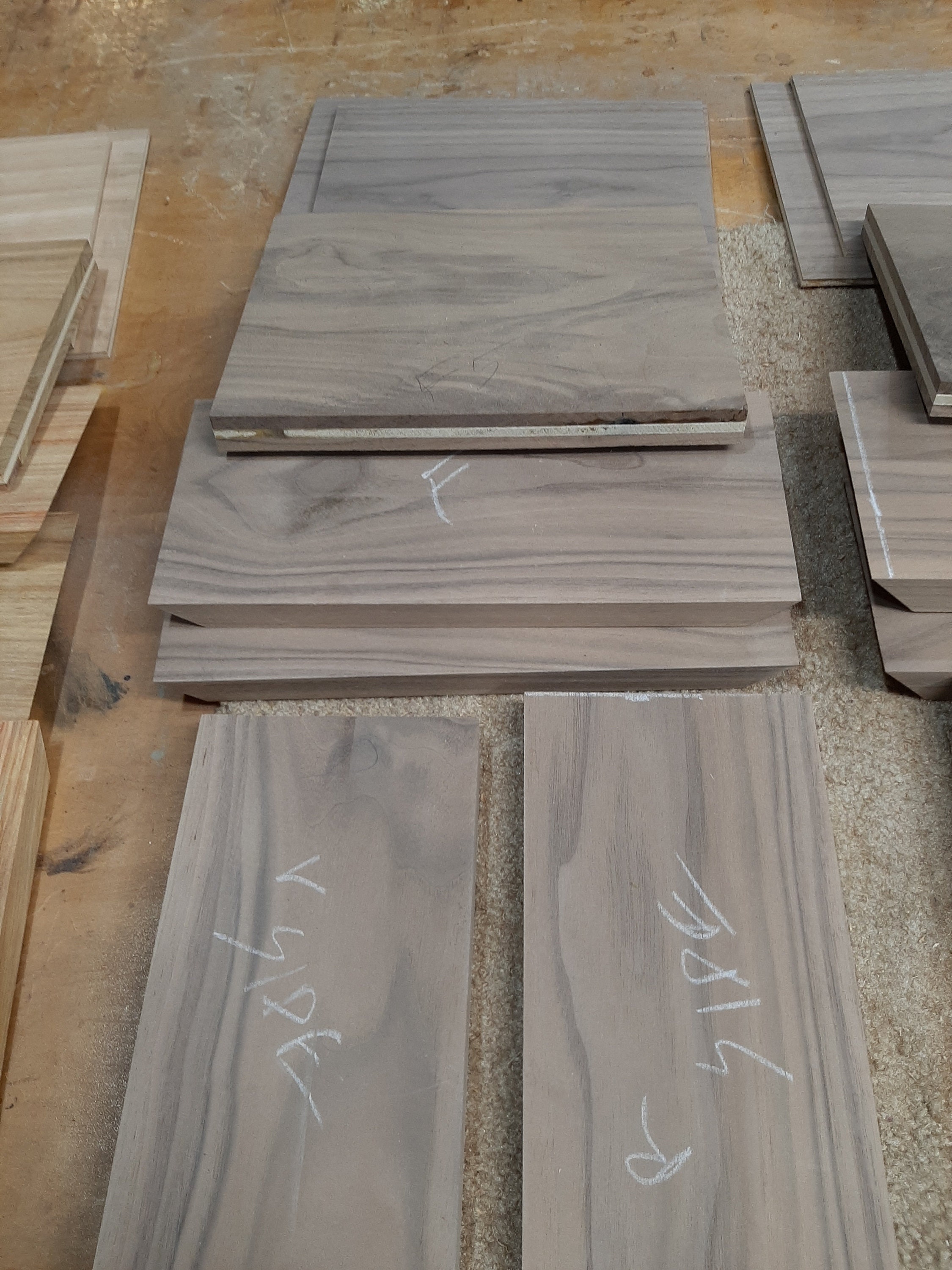 All Black Walnut Locking Box parts