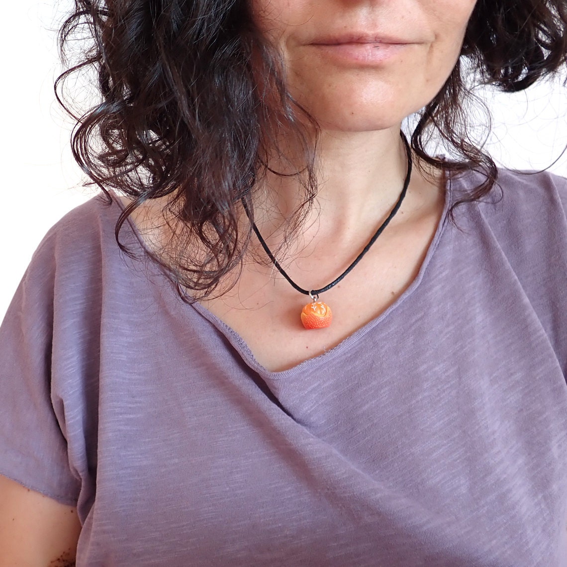 Fruit and Vegetable Jewellery. Orange Fruit Necklace