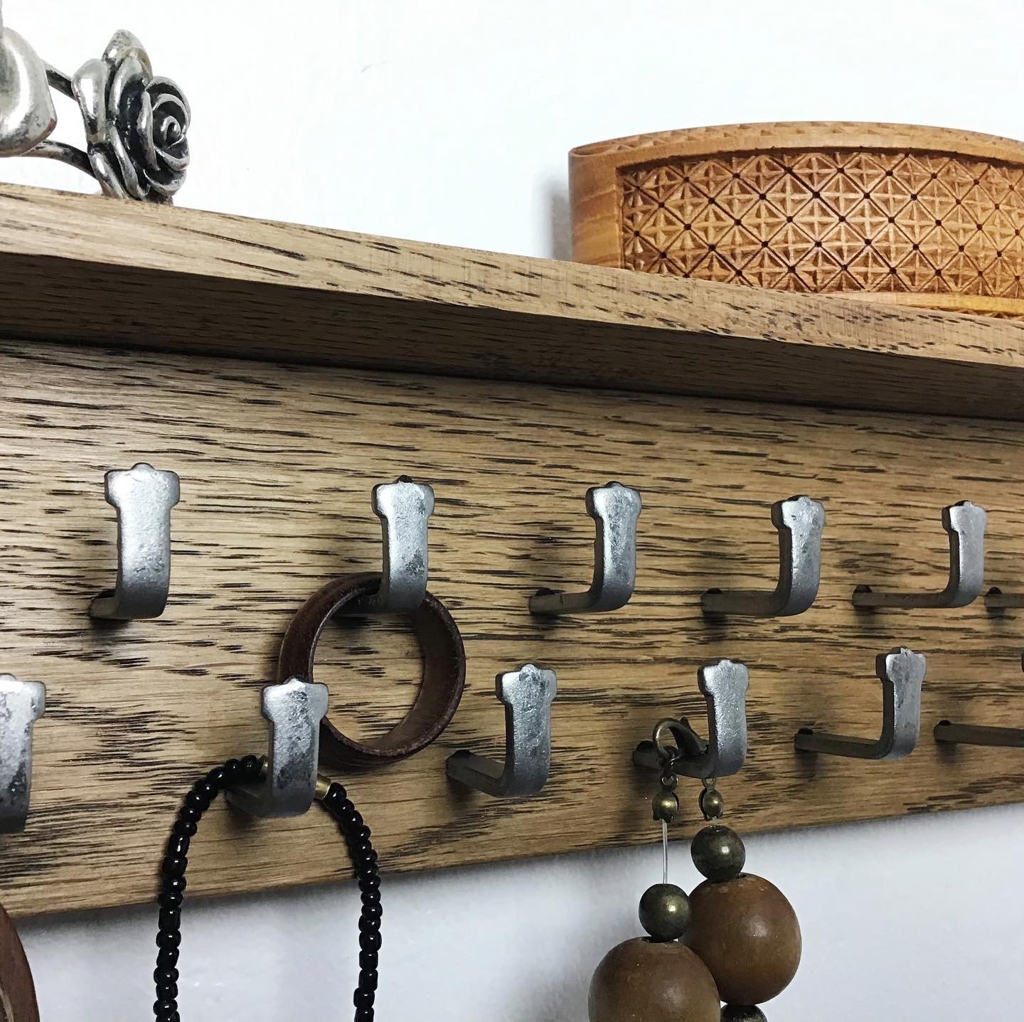 Close up picture of the hooks on our Jewellery Display Racks - gorlech UK