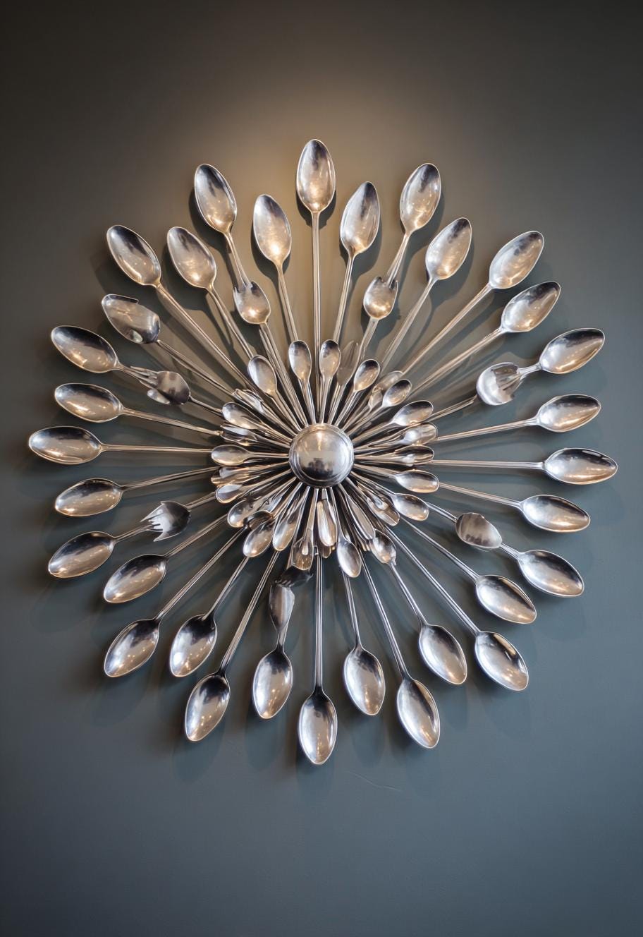 Upcycles spoons create a work of art