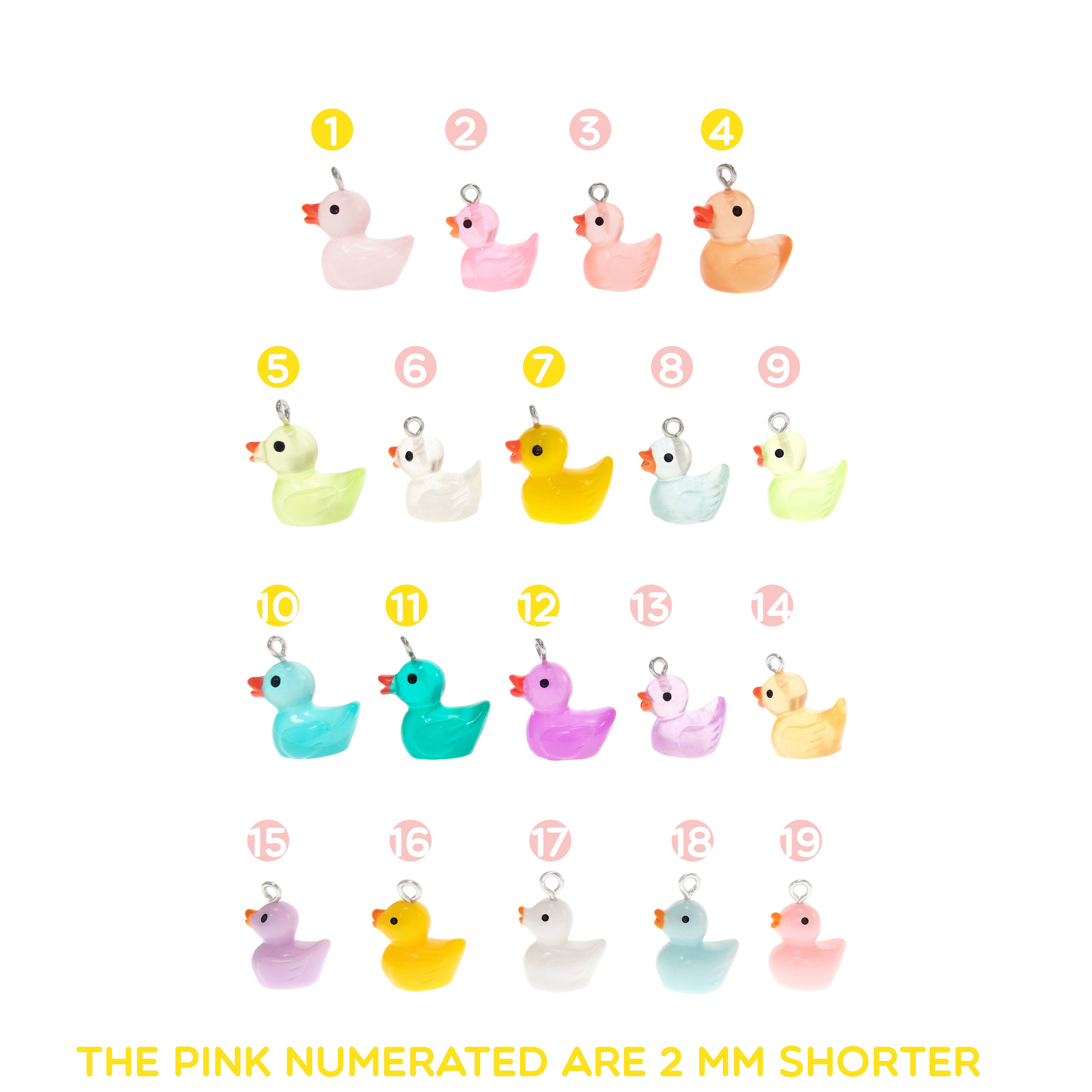 resin rubber duck charms