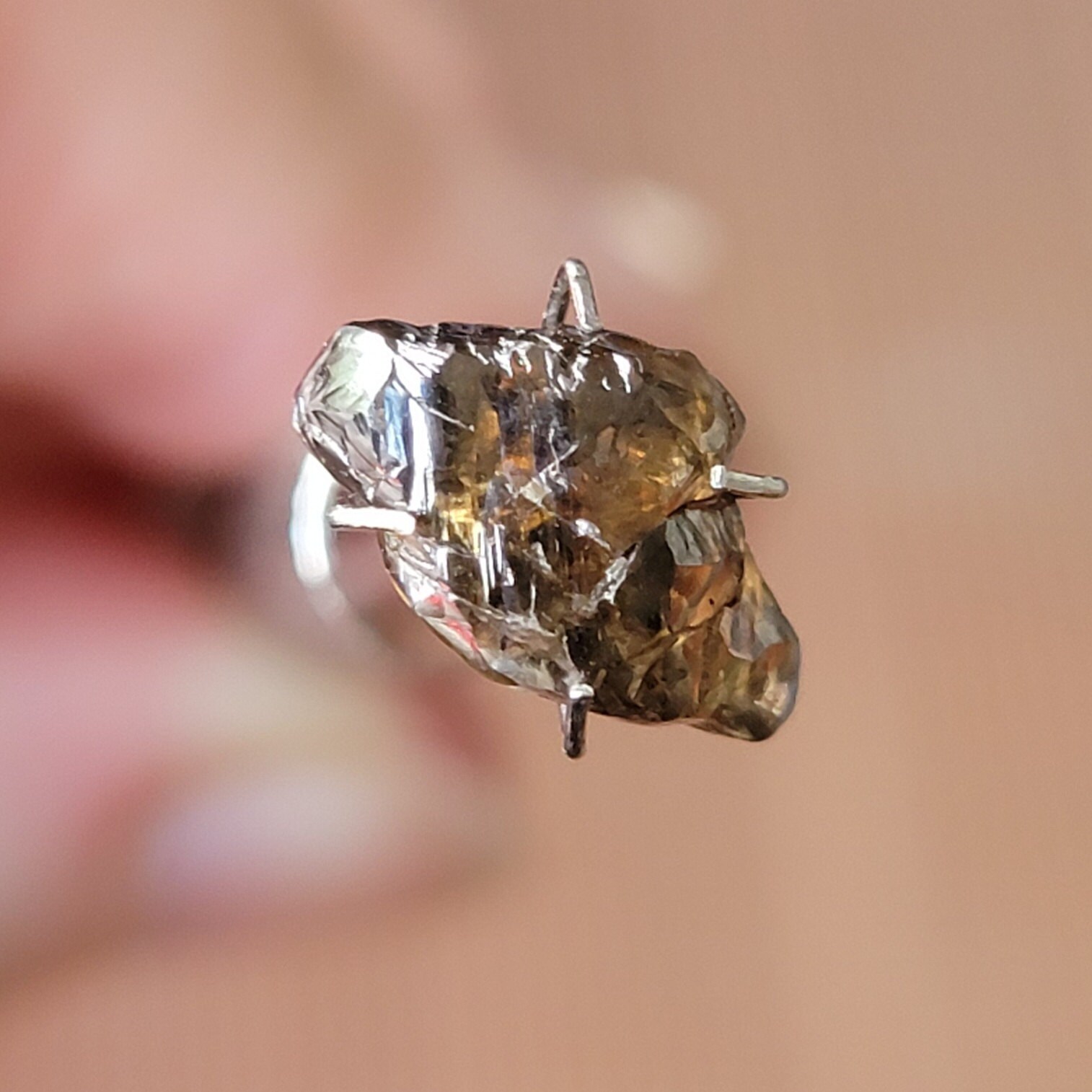 3.44 carat medium light Rough Diamond.