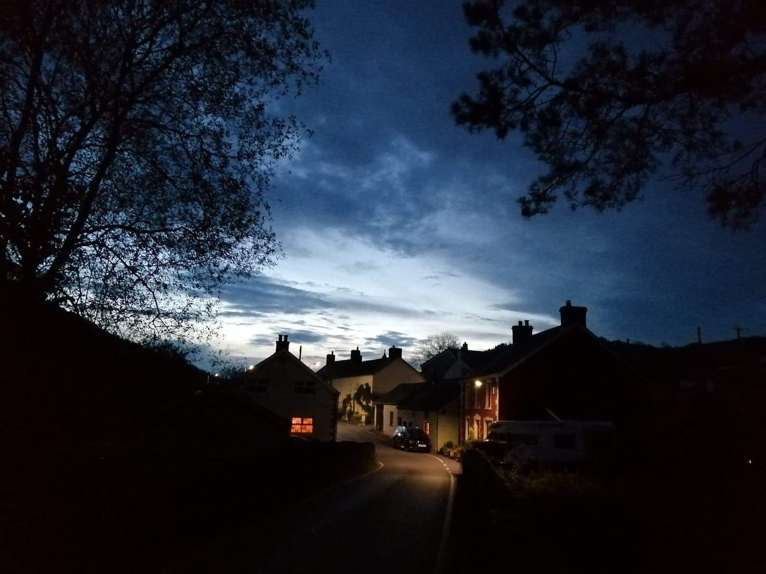 Abergorlech at night. Carmarthenshire, Wales