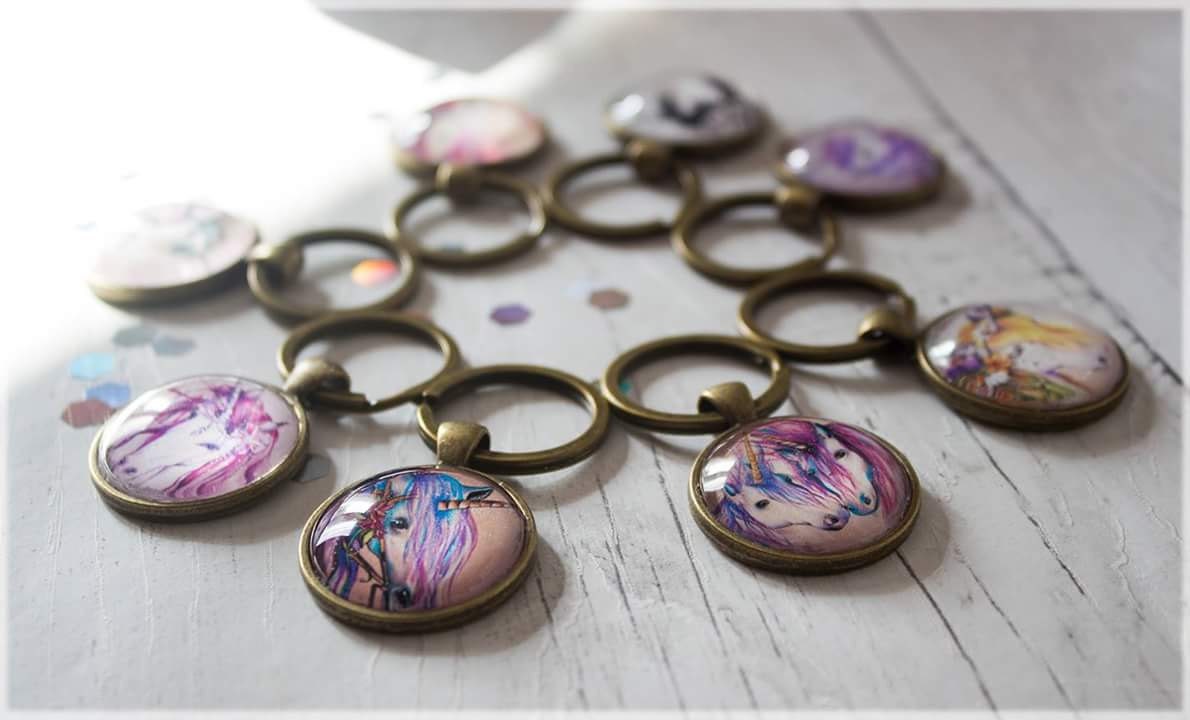 Helenfaerieart Unicorn key Rings