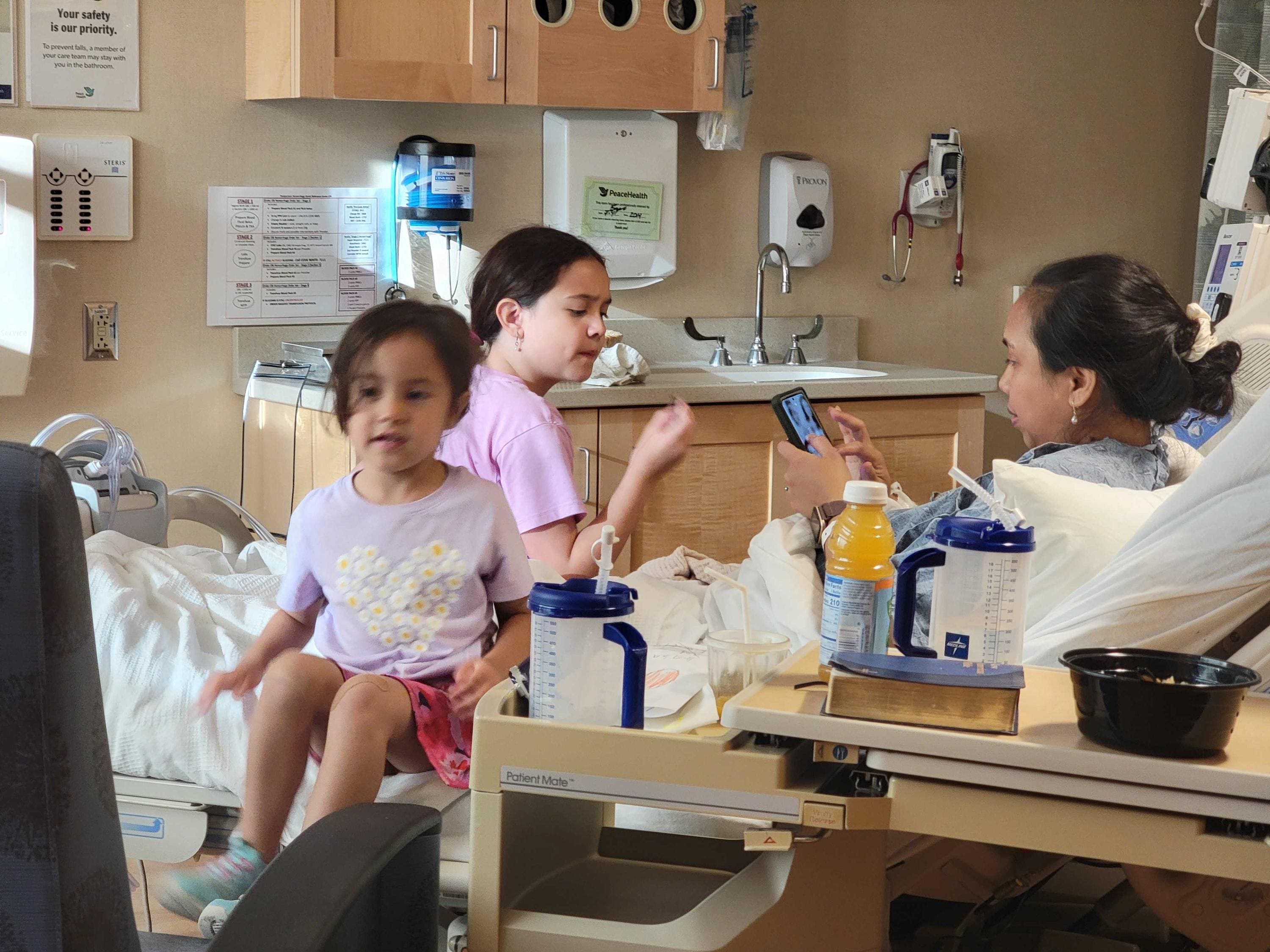 Admitted to the hospital in the mother and baby unit