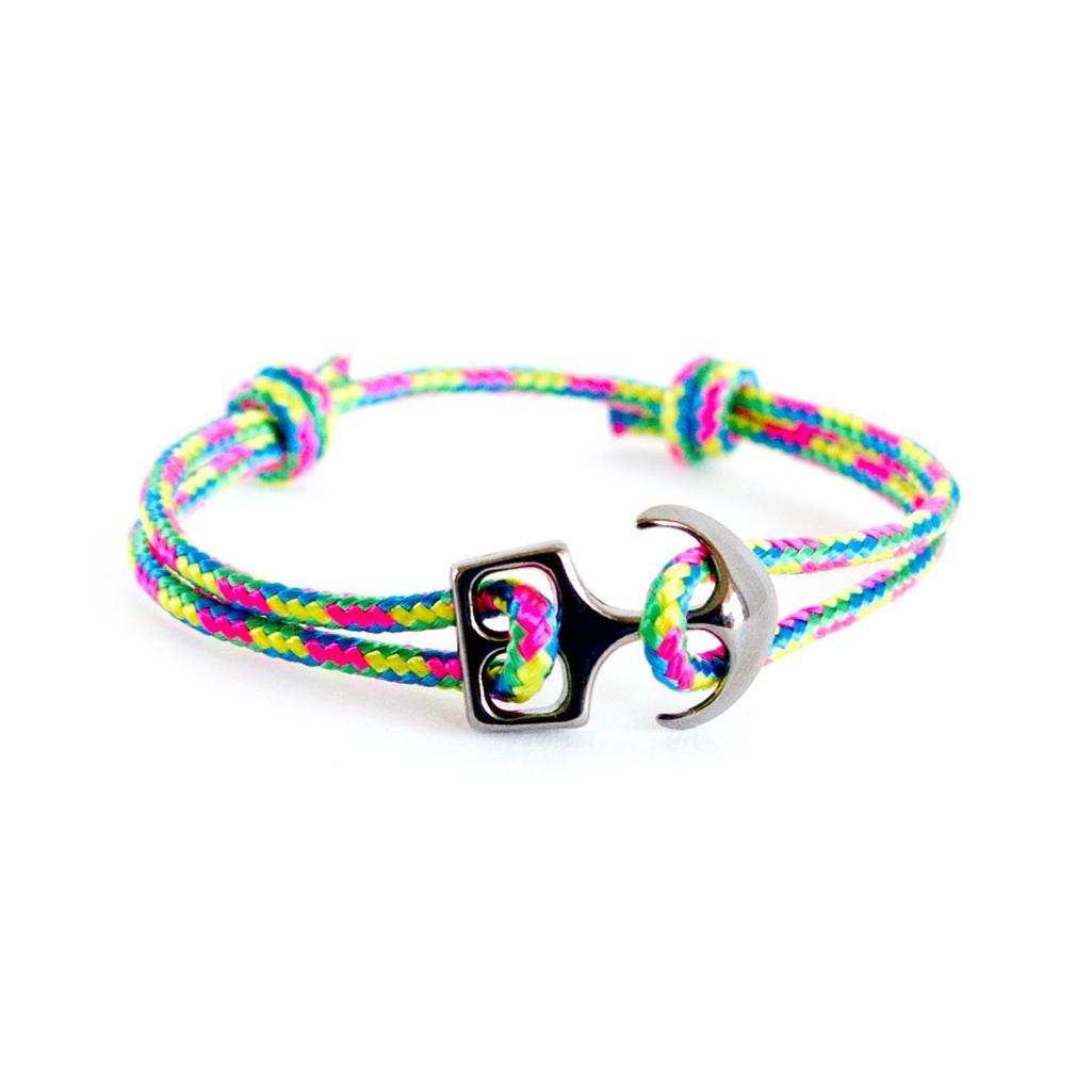 colorful rope anchor bracelet, evoking ocean energy and freedom with a casual beach style.