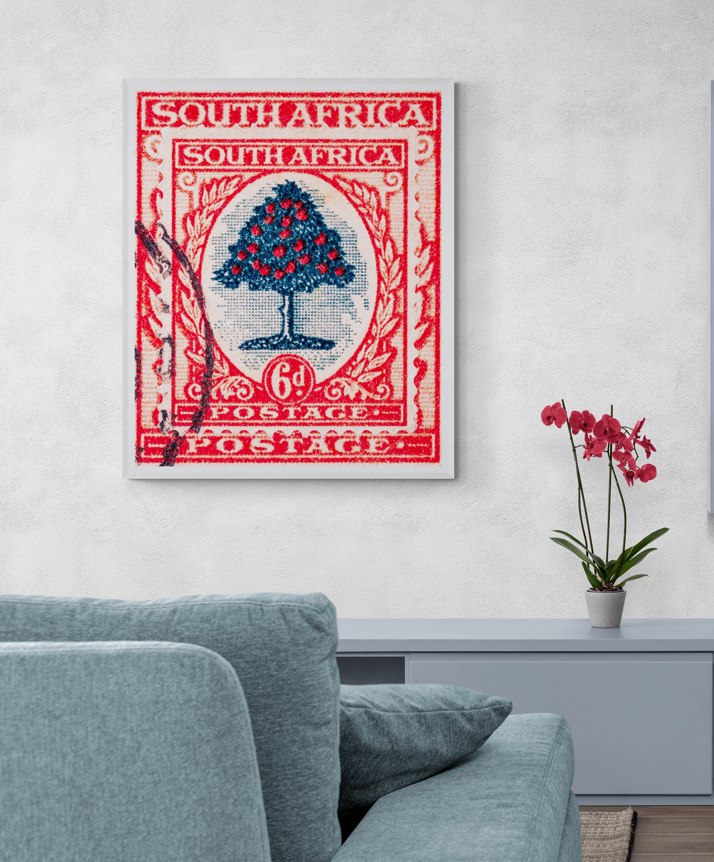 Stamp Collection Fine Art prints- south africa postage stamp art- vintage stamp limited edition prints