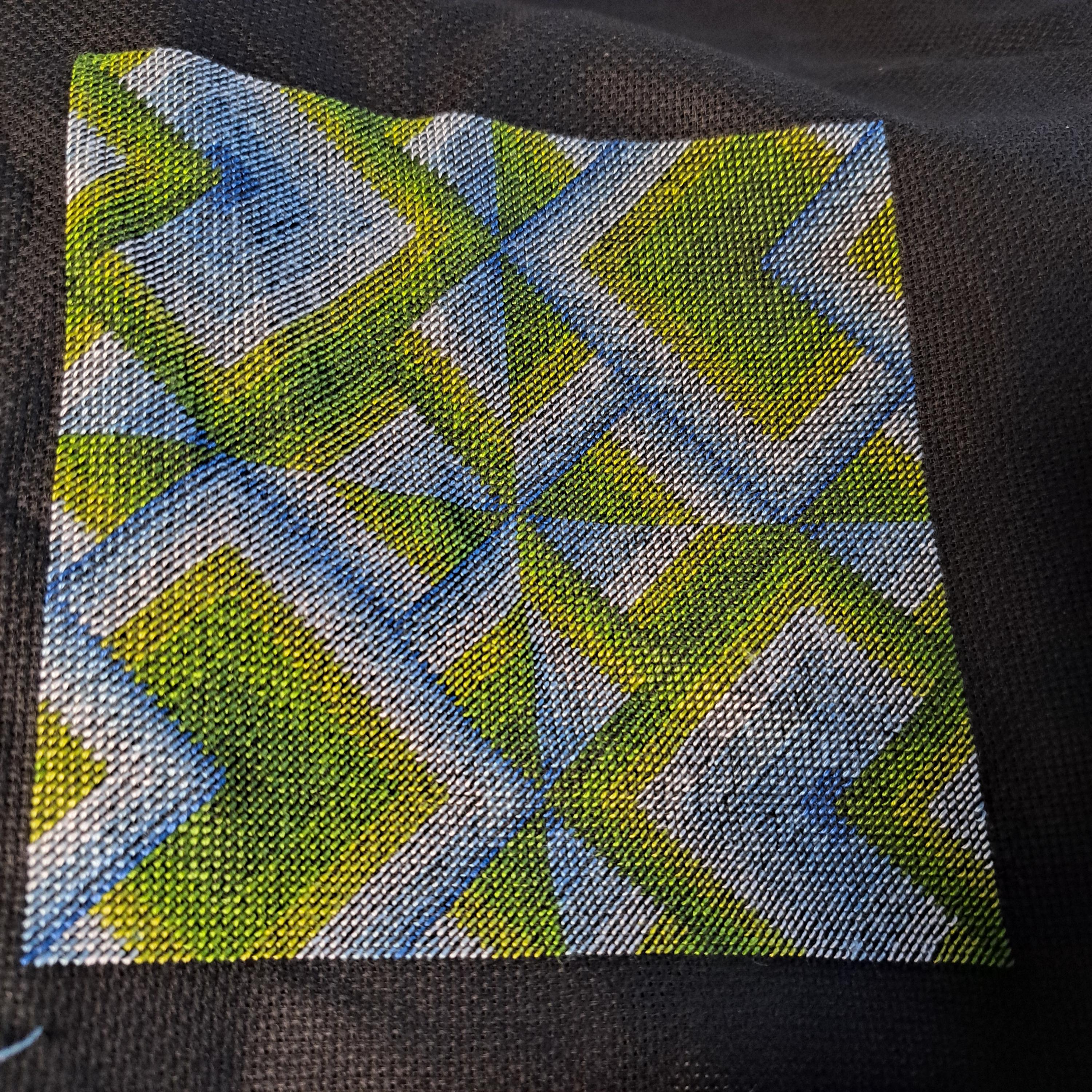 Ein Viertel vom Patchworkmuster.