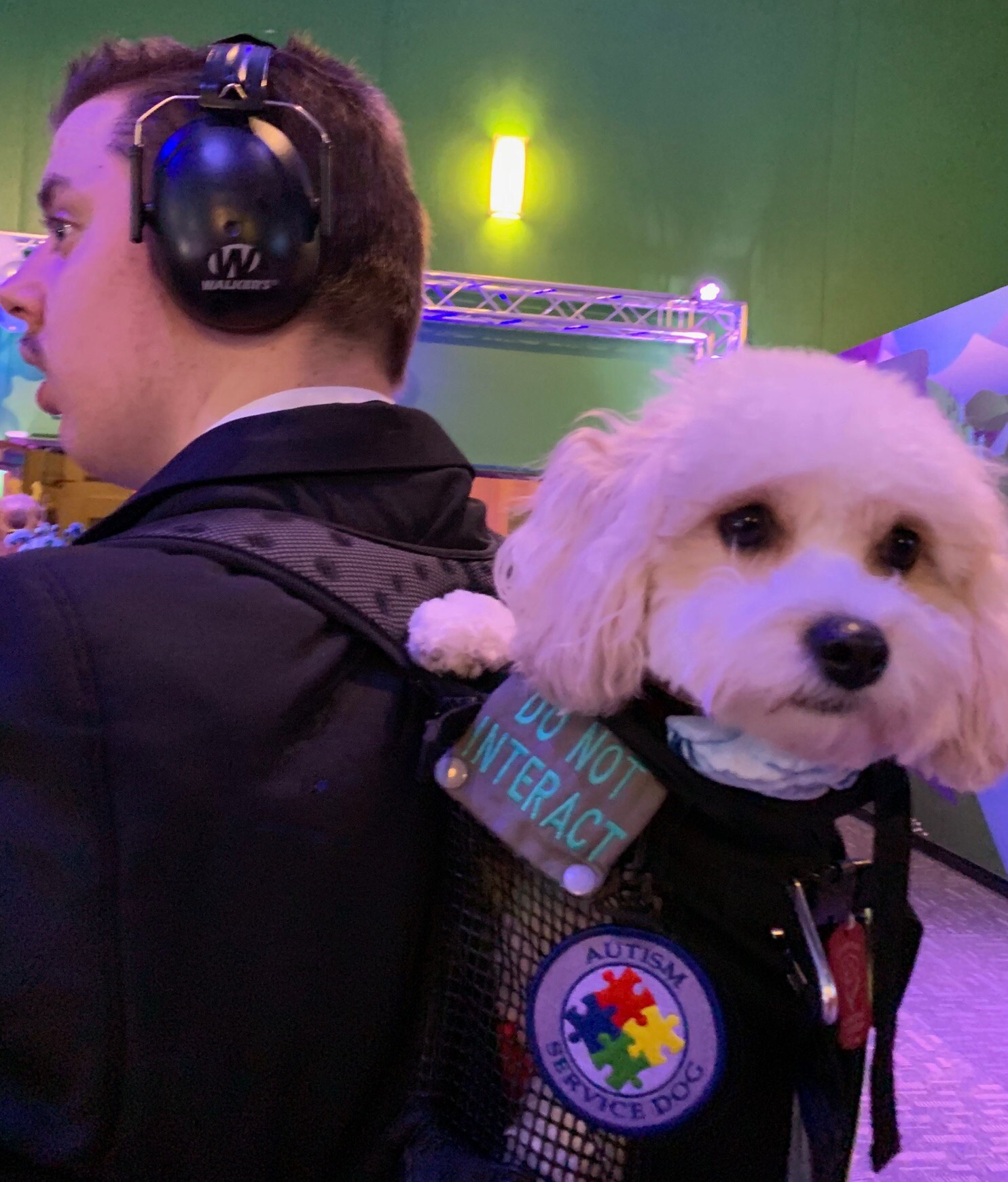 Curt at Night to Shine with his little fur-date. She got a lot of smiles =)