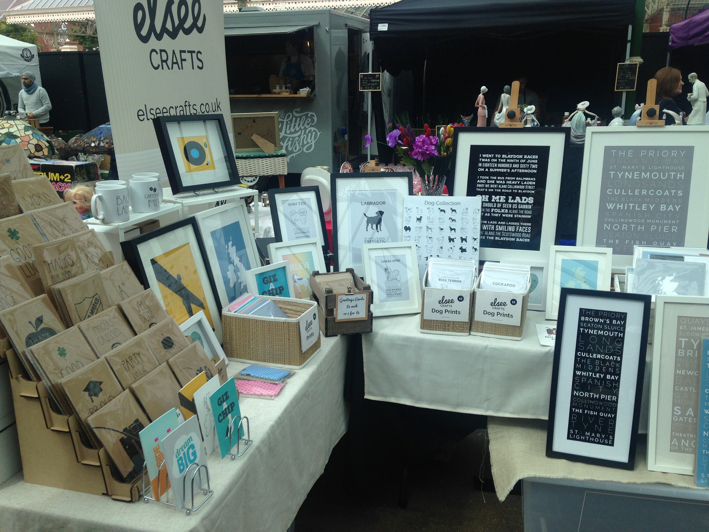 Our stall at Tynemouth Market