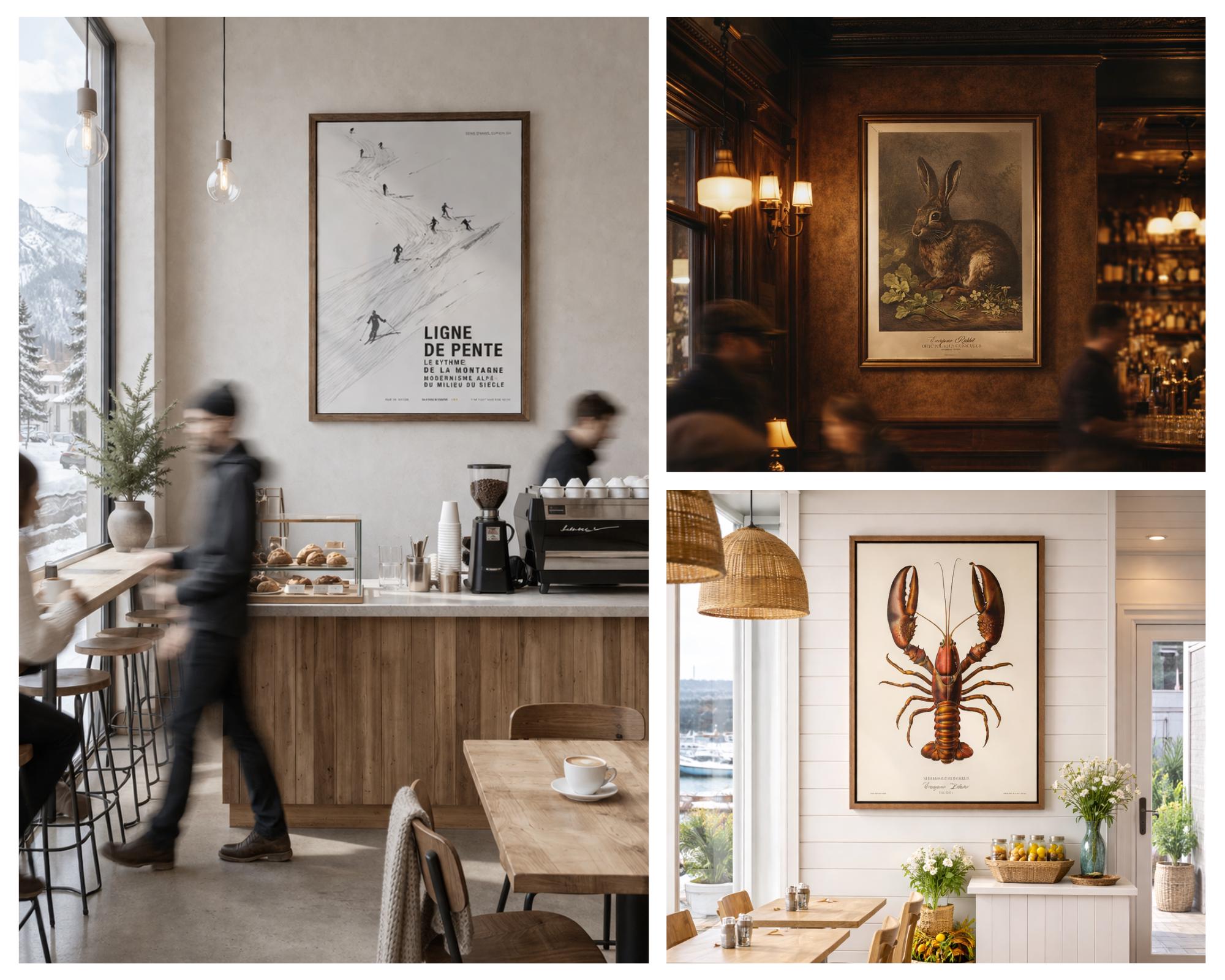 Photo Collage of Cafe Artwork