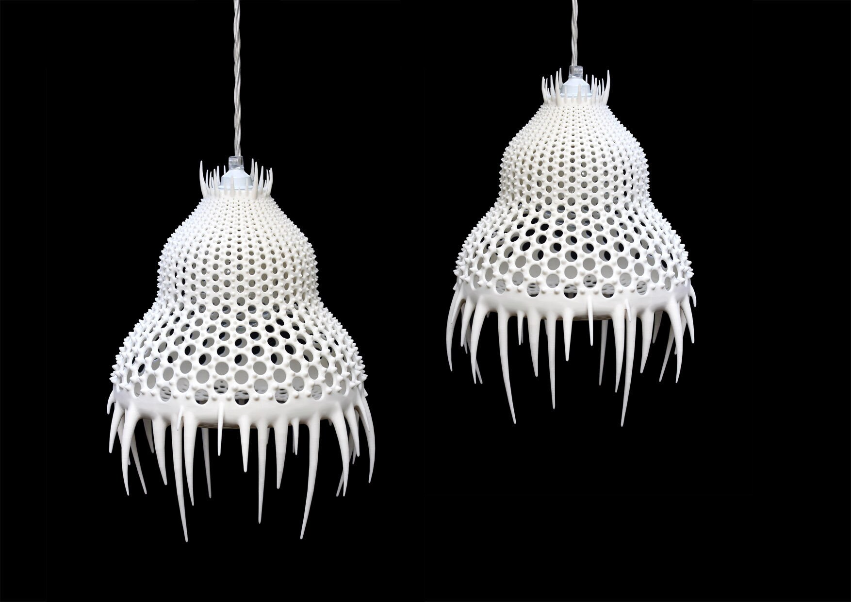 3D printed Plankton lampshades