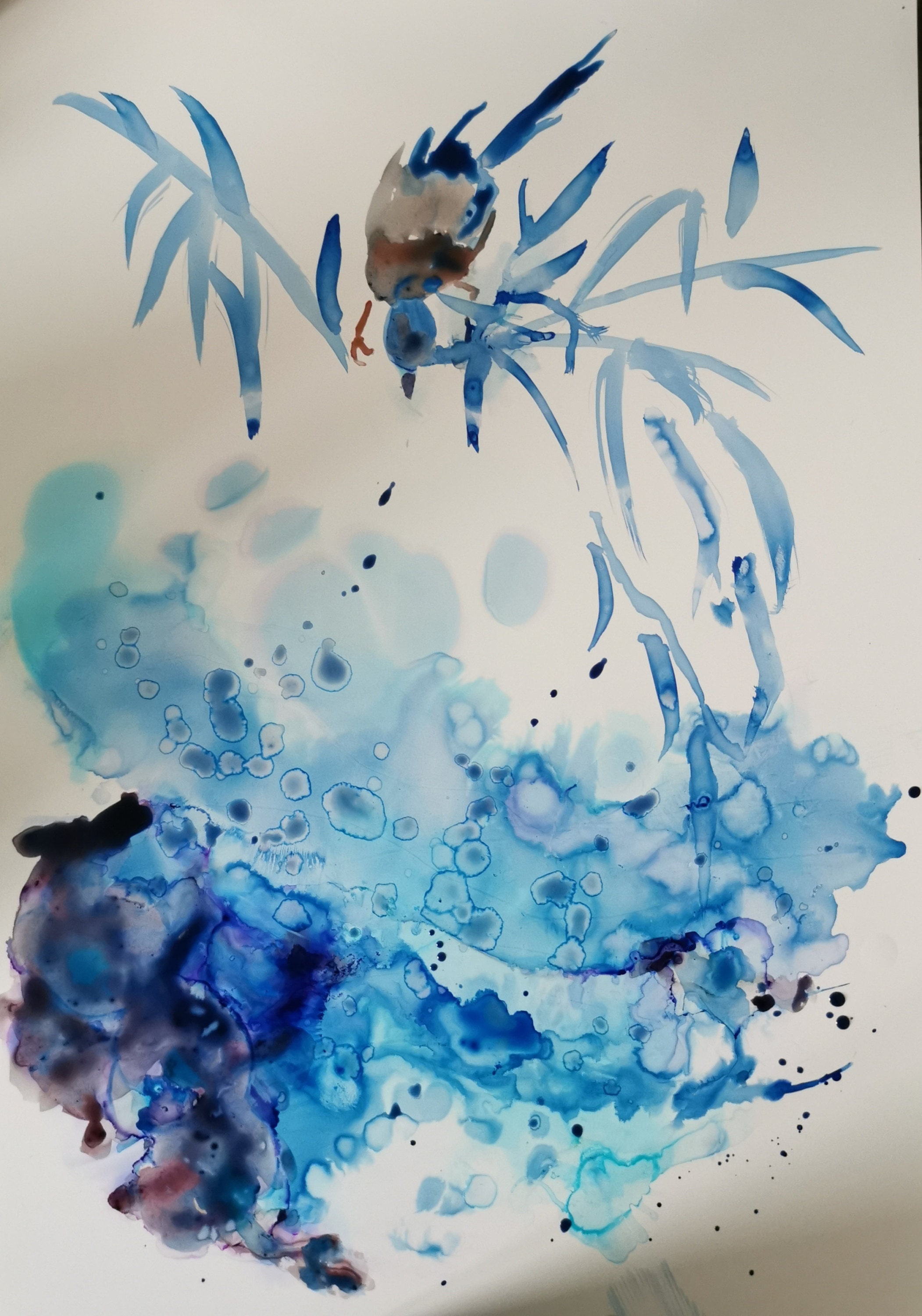 alcohol inks on yupo paper