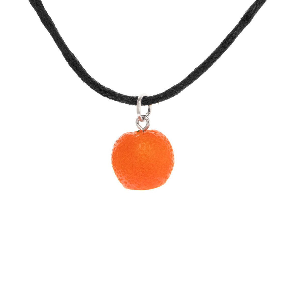 Orange Fruit Necklace. Charm Jewelry