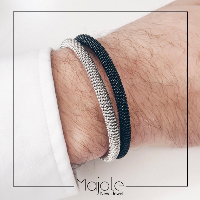 Pulsera de malla en acero