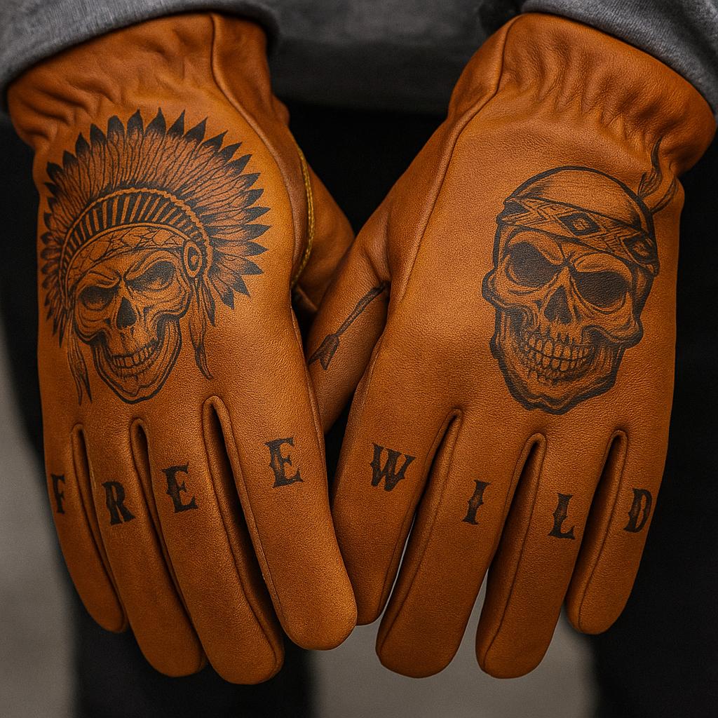 Custom Tattoo Gloves Leather