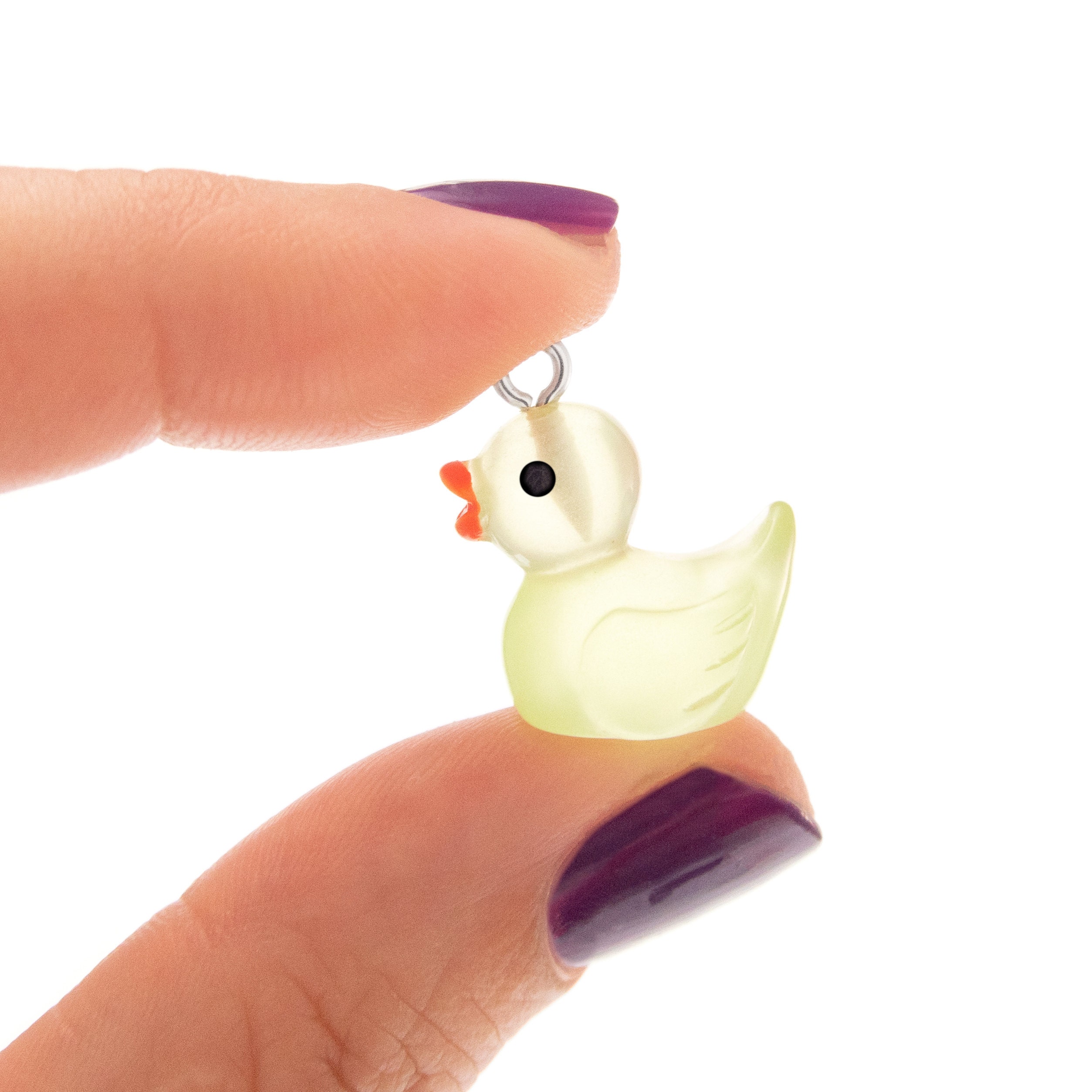 women cute necklace with rubber duck