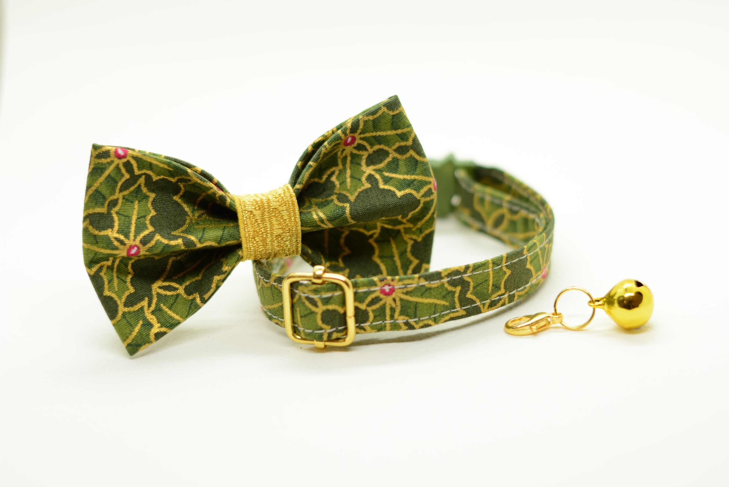 christmas collar bow tie cat