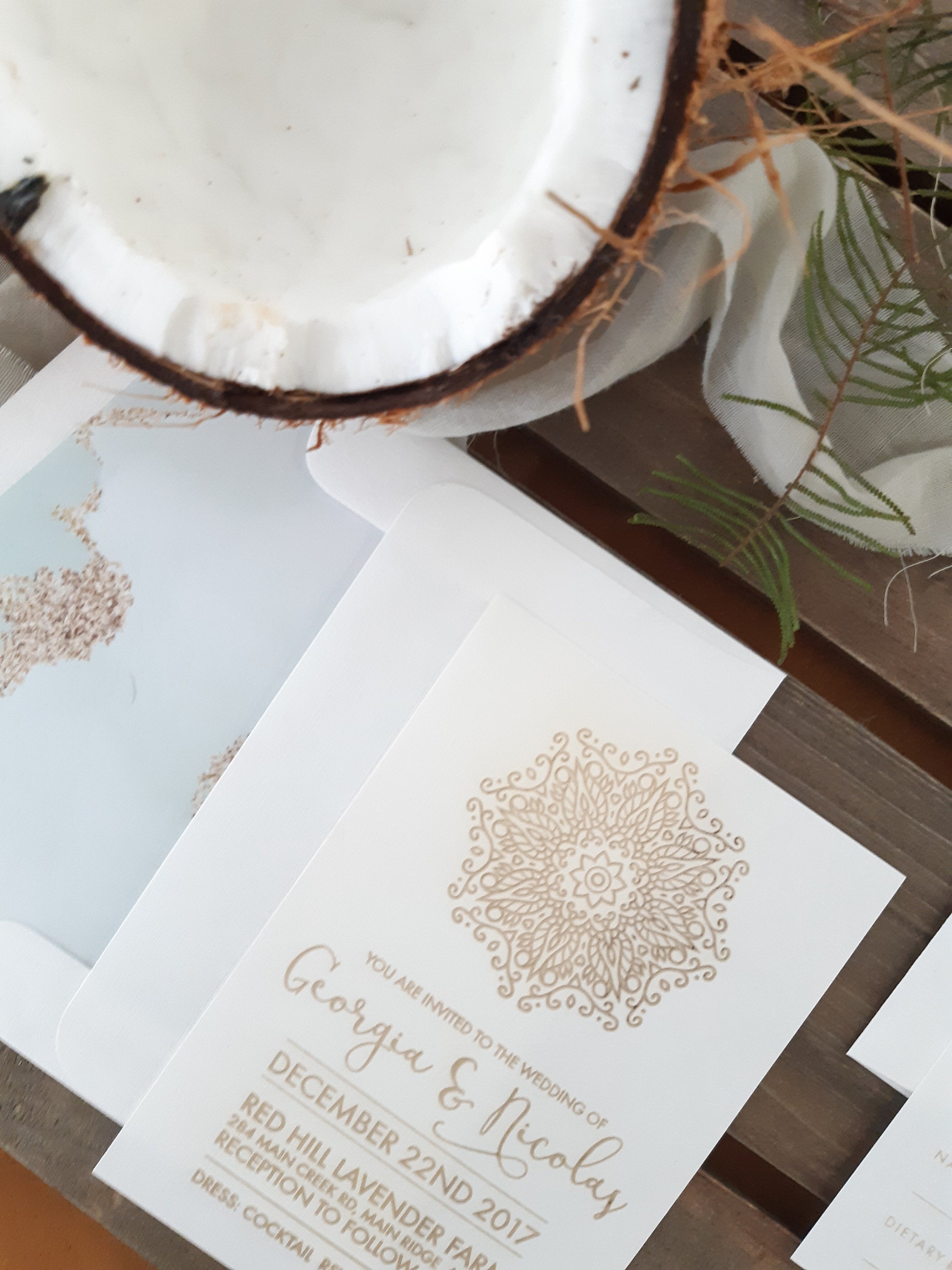 Mandala wedding invitation