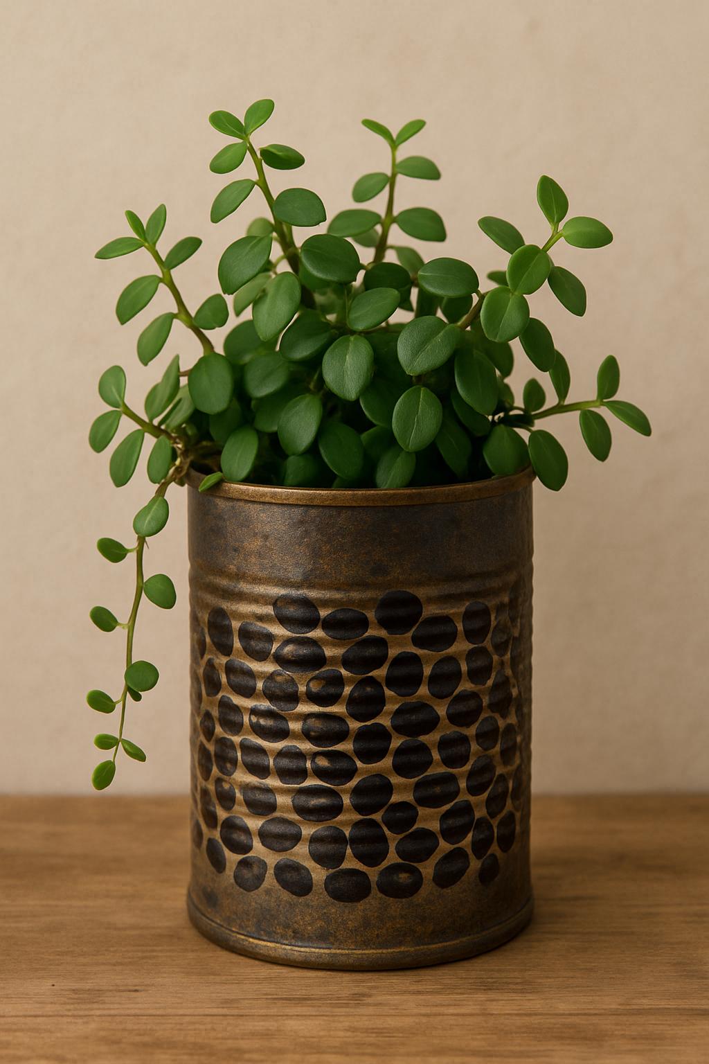 Basta perfurar o fundo para drenagem e decorar a parte externa com tinta ou tecido. Você pode plantar ervas, suculentas ou flores. Além de útil, é uma peça que traz charme ao ambiente.