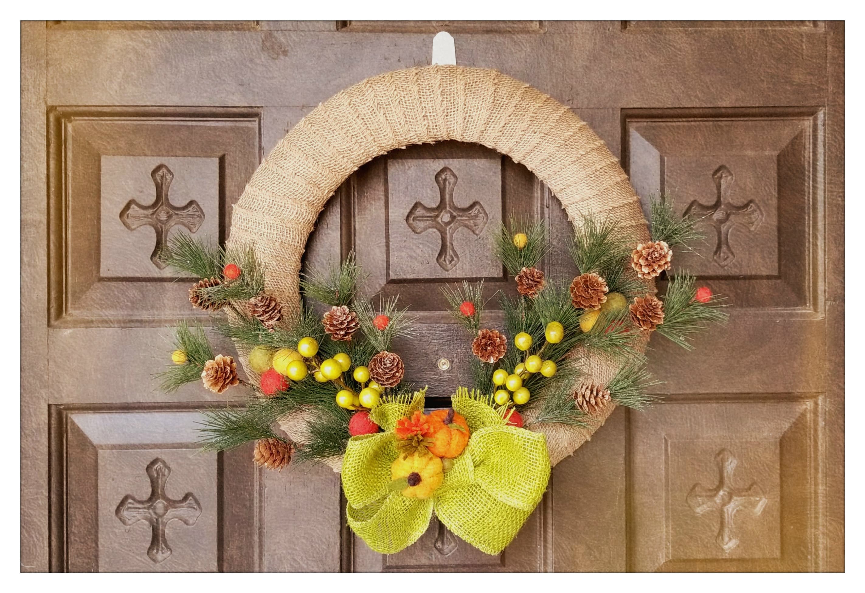 Last Minute DIY - Thanksgiving Wreath