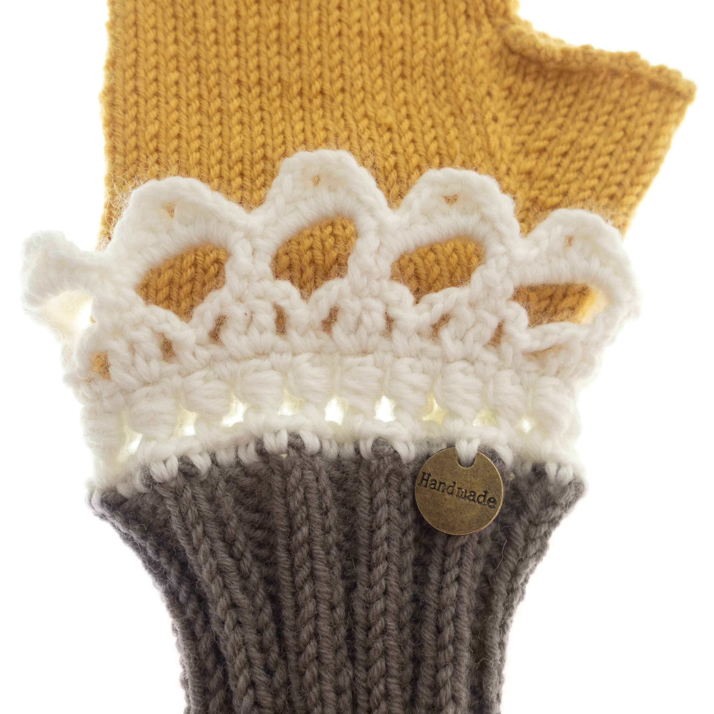 Ladies Cashmere Gloves, Knit Fingerless