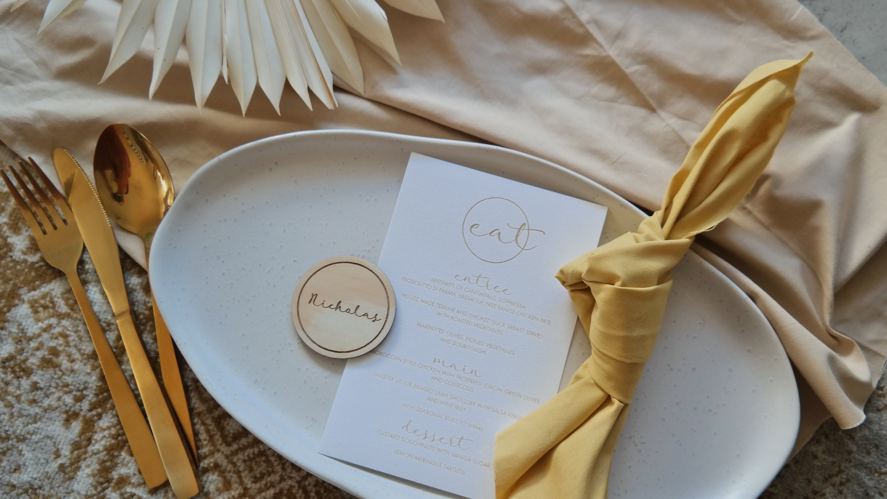 Menu and Place card